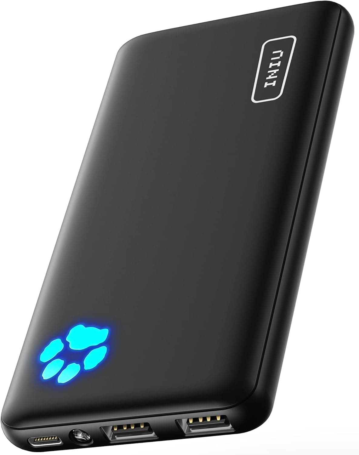 INIU Power Bank, Ultra Slim 10000mAh Powerbank Klein Aber Stark, USB C Input & Output, Externe Handyakkus Triple 3A with Flashlight, Kompatibel mit iPhone 17 16 15 14 13 12 Pro Max Samsung Huawei Schwarz Angebot bei HelloDeals