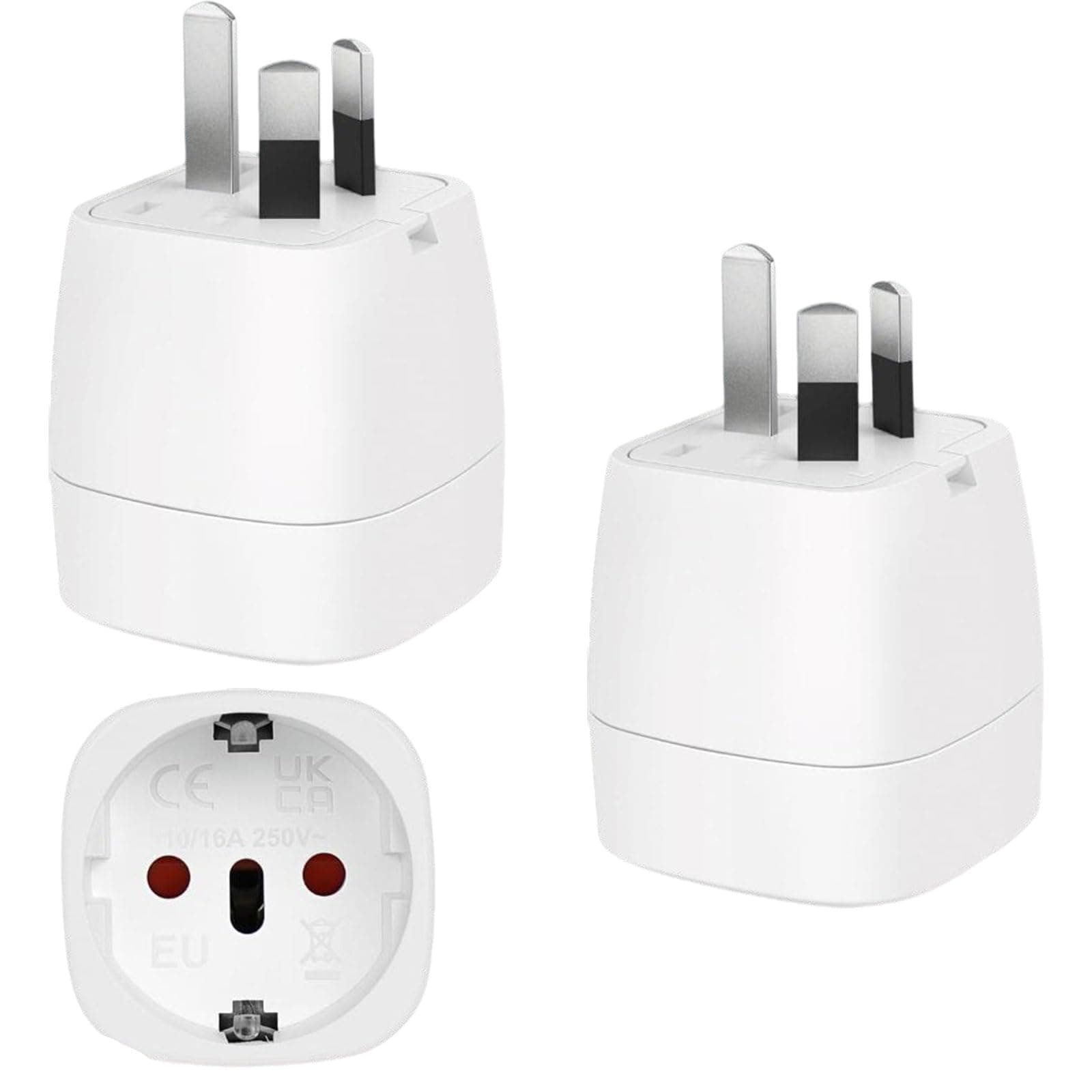 2 Stück Adapter Australien, EU Deutschland auf Australien Reiseadapter, Type I Reisestecker Steckdosenadapter für China, Argentinien, Neuseeland, Fidschi, 230v, Weiß Reiseadapter Australien Angebot bei HelloDeals