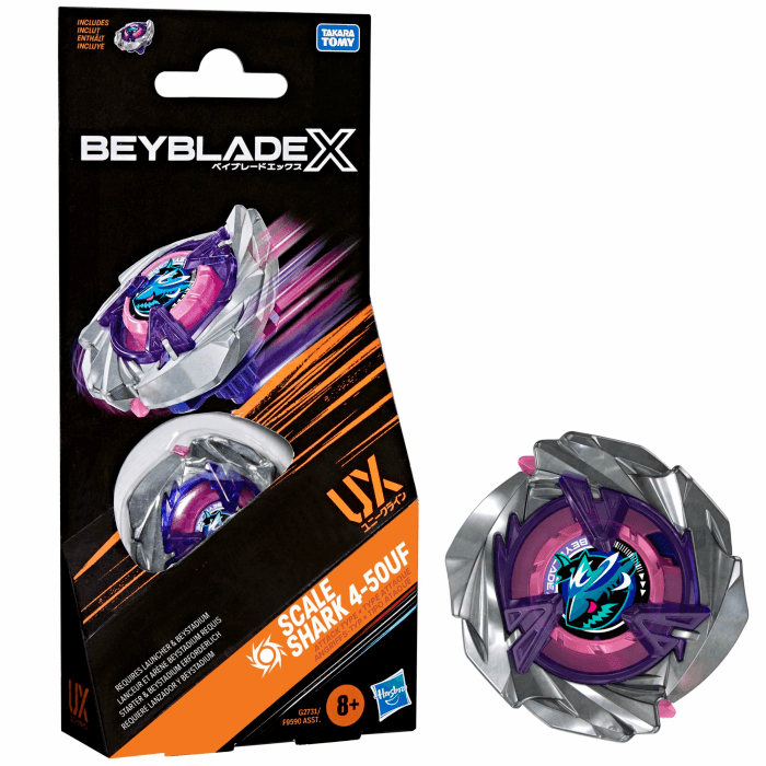 Hasbro Beyblade X Scale Shark 4-50UF Booster Pack, Set mit Takara Tomy Angriffs-Typ Kreisel, Kampfkreisel-Spiel, Spielzeug, ab 8 Jahren Angebot bei HelloDeals
