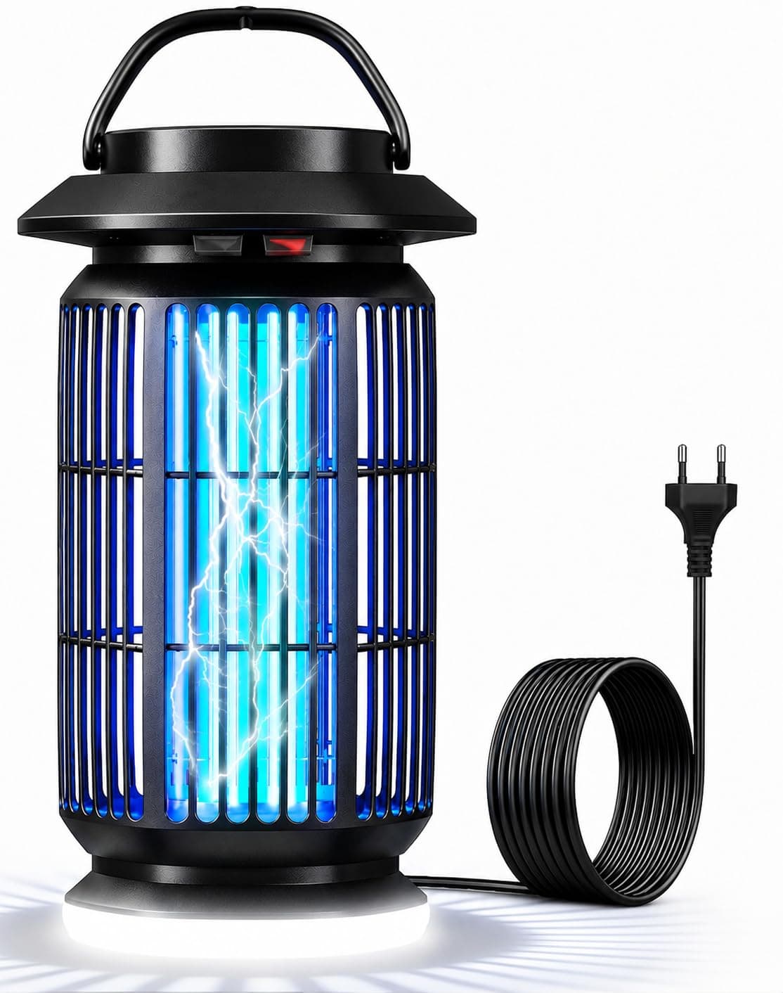 Insektenvernichter Elektrisch mit LED Licht, 4000V Mückenlampe Innen & Außen, 365nm UV Mückenfalle, IPX4 Wasserdicht, 100㎡ Abdeckung Fliegenfalle Lampe für Schlafzimmer, Balkon & Camping Angebot bei HelloDeals