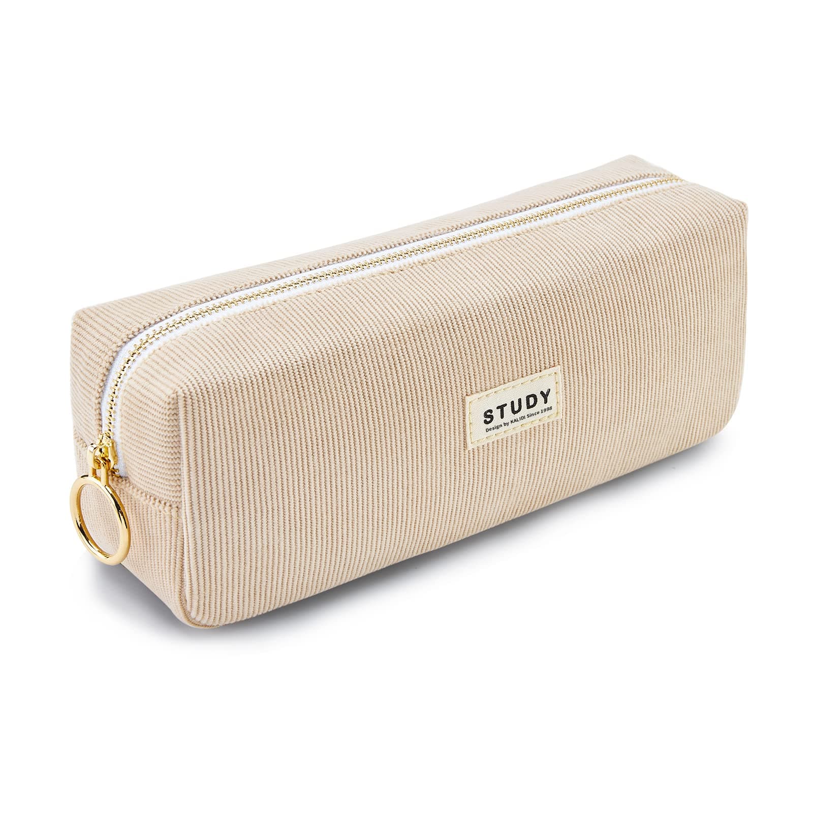 KALIDI Mäppchen Federmäppchen Mädchen Teenager Stiftetasche Stiftemappe Cord-Stoff Federtasche Pencil Case Schulmäppchen Beige Angebot bei HelloDeals