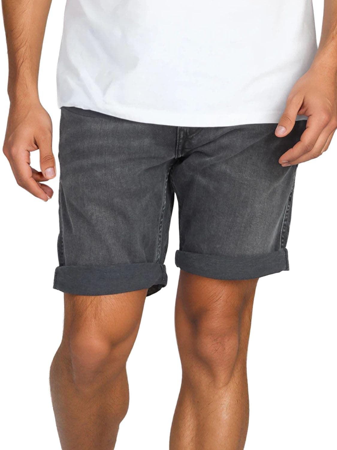 Replay Jeans Shorts Herren Stretch Kurz Slim Fit New Anbass Kurze Hosen Bermuda Shorts Sommer Denim Einfarbig Blau Schwarz 30 31 32 33 34 36 38 40 42 34W Black Delave (099) Angebot bei HelloDeals