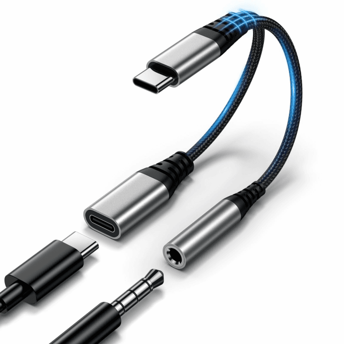 USB C auf Klinke 3,5mm Adapter 60W, 2 in 1 Kopfhörer Adapter und Laden, USBC zu Schnellladung Aux Audio für iPhone 17 16 15 Plus Pro Max, iPad Pro Air Mini, Samsung S25 S24 S23 S22 Ultra, Google usw Silber310 Angebot bei HelloDeals