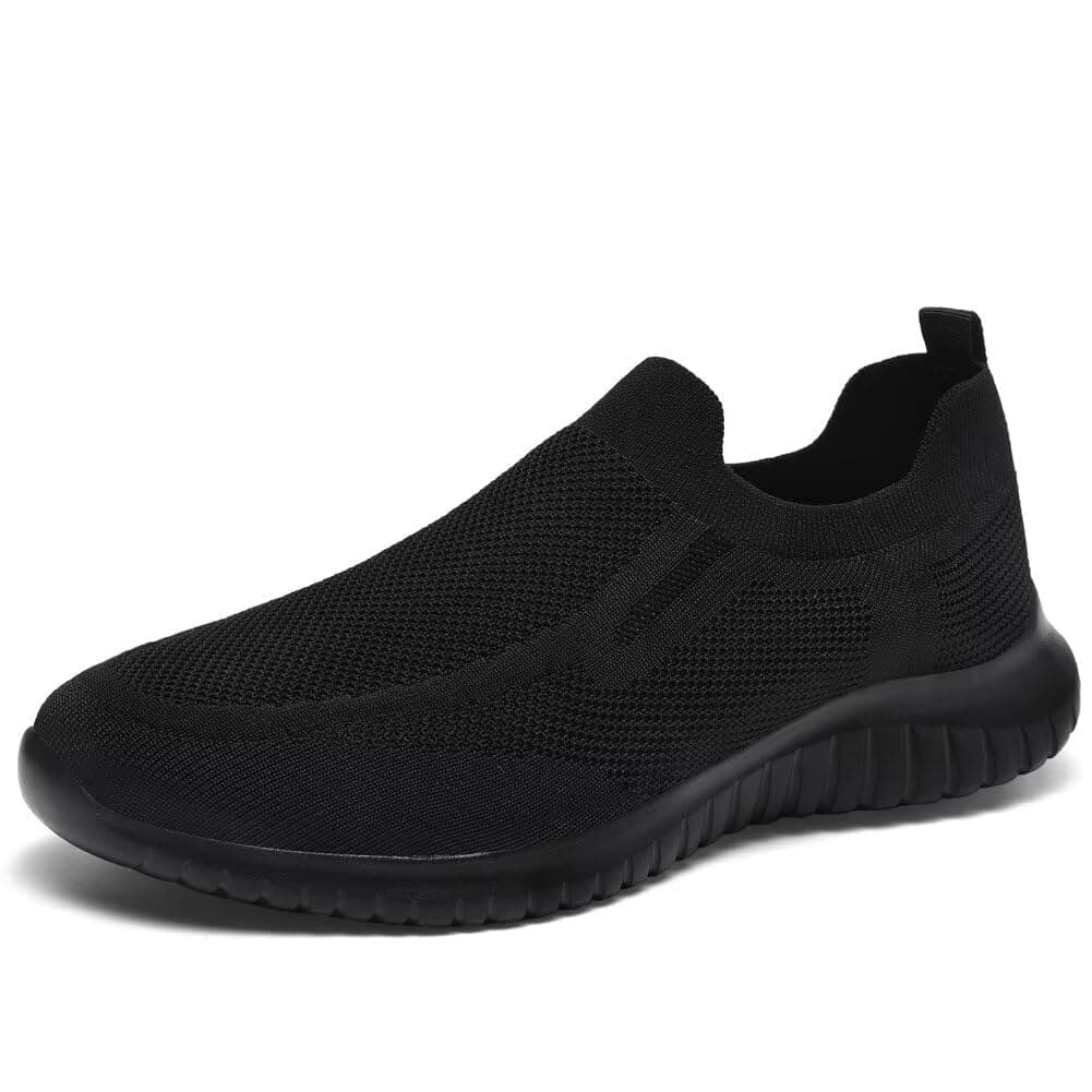 TIOSEBON Herren Slip On Sportschuhe Lässige Tennis Turnschuhe Leicht Laufen Gehen Schuhe Alles Schwarz 44 EU Angebot bei HelloDeals
