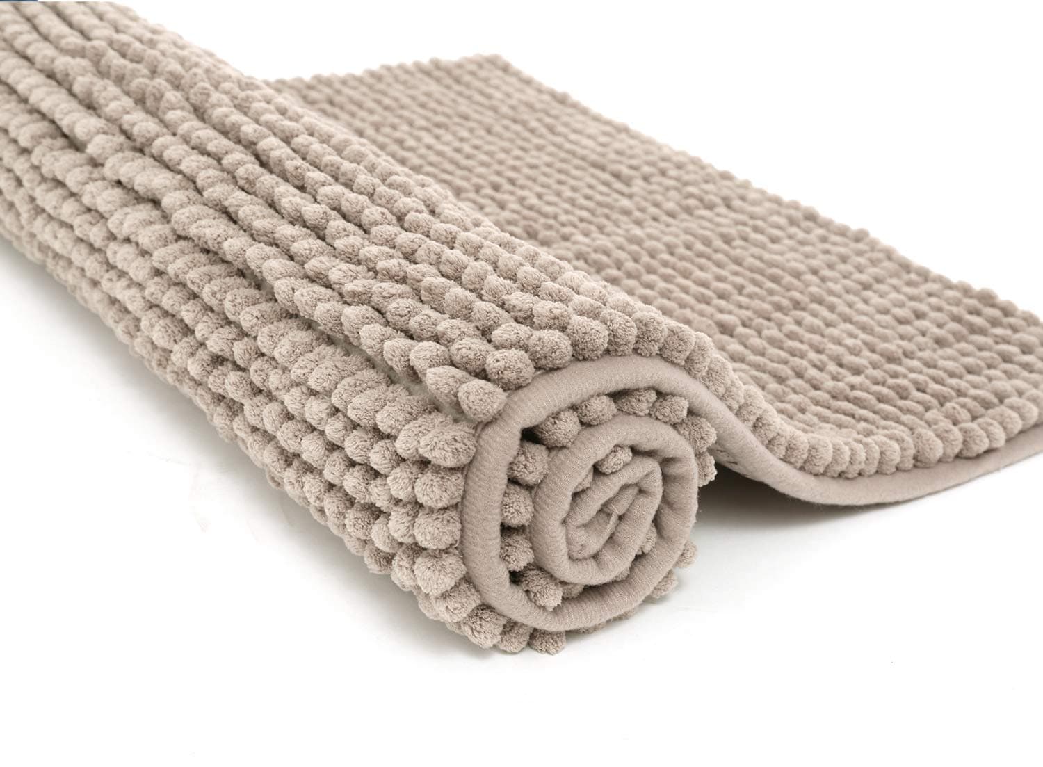 rutschfeste Chenille Badematte – 40 x 60 cm zottelige Mikrofaser-Badematte – schnell wasserabsorbierend, maschinenwaschbar, strapazierfähiger Bodenteppich, für Badezimmer, Zimmer (Beige) Beige 40x60 Angebot bei HelloDeals