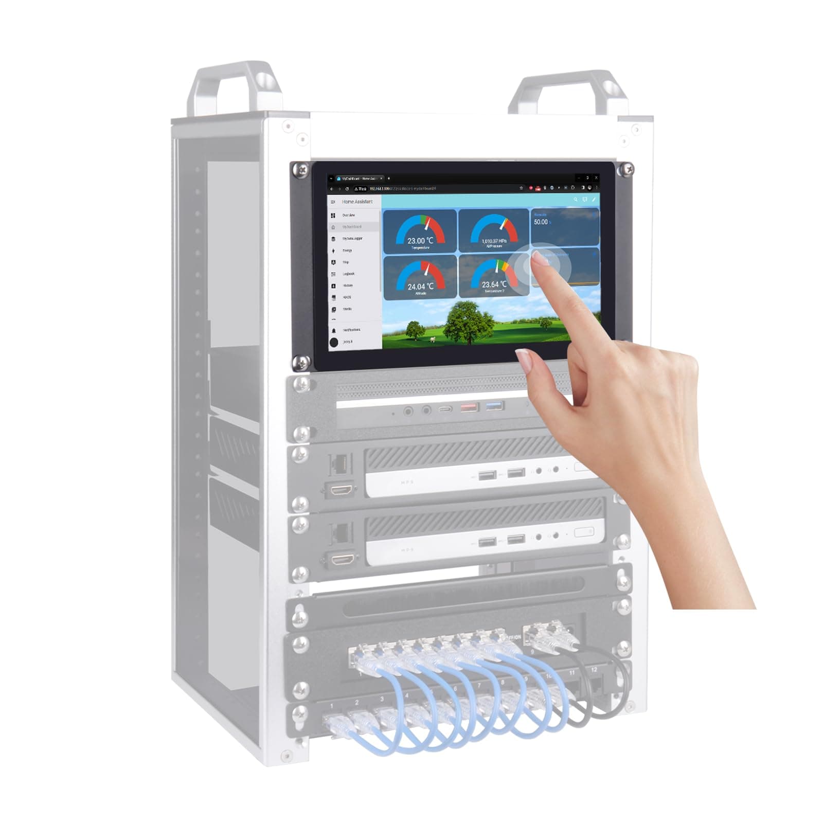 GeeekPi 9 Zoll 1280x720 LCD Touchscreen 3U Rackmount Monitor für DeskPi RackMate T0/T1/T2/T0 Plus/T1 Plus/TL1 Netzwerkschränke und 10-Zoll-Serverschrank Angebot bei HelloDeals