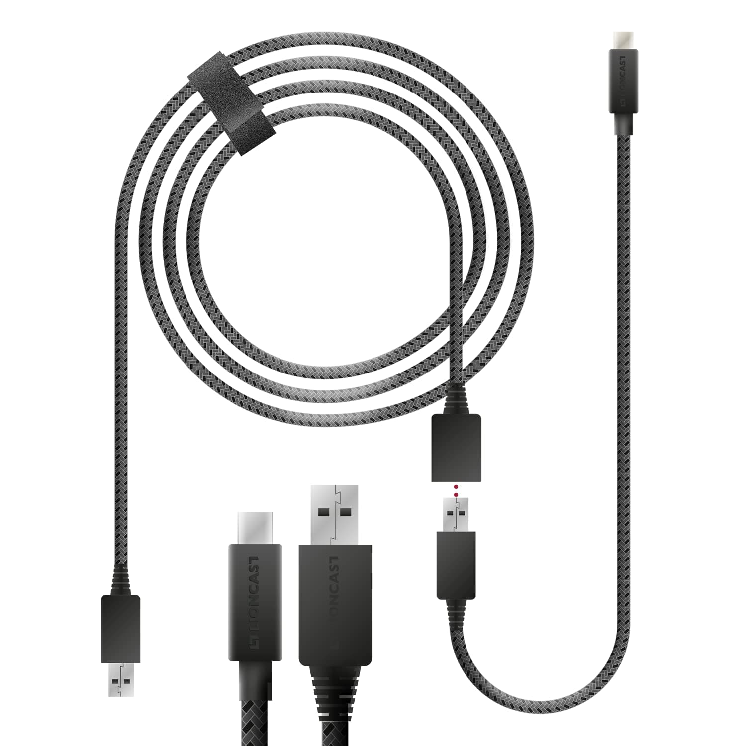 Lioncast Ladekabel für Xbox / PS5, 3,5m + 0,5m Schnell-Ladekabel Controllerkabel für Dualsense, mit Nylonmantel (Knickschutz) Angebot bei HelloDeals