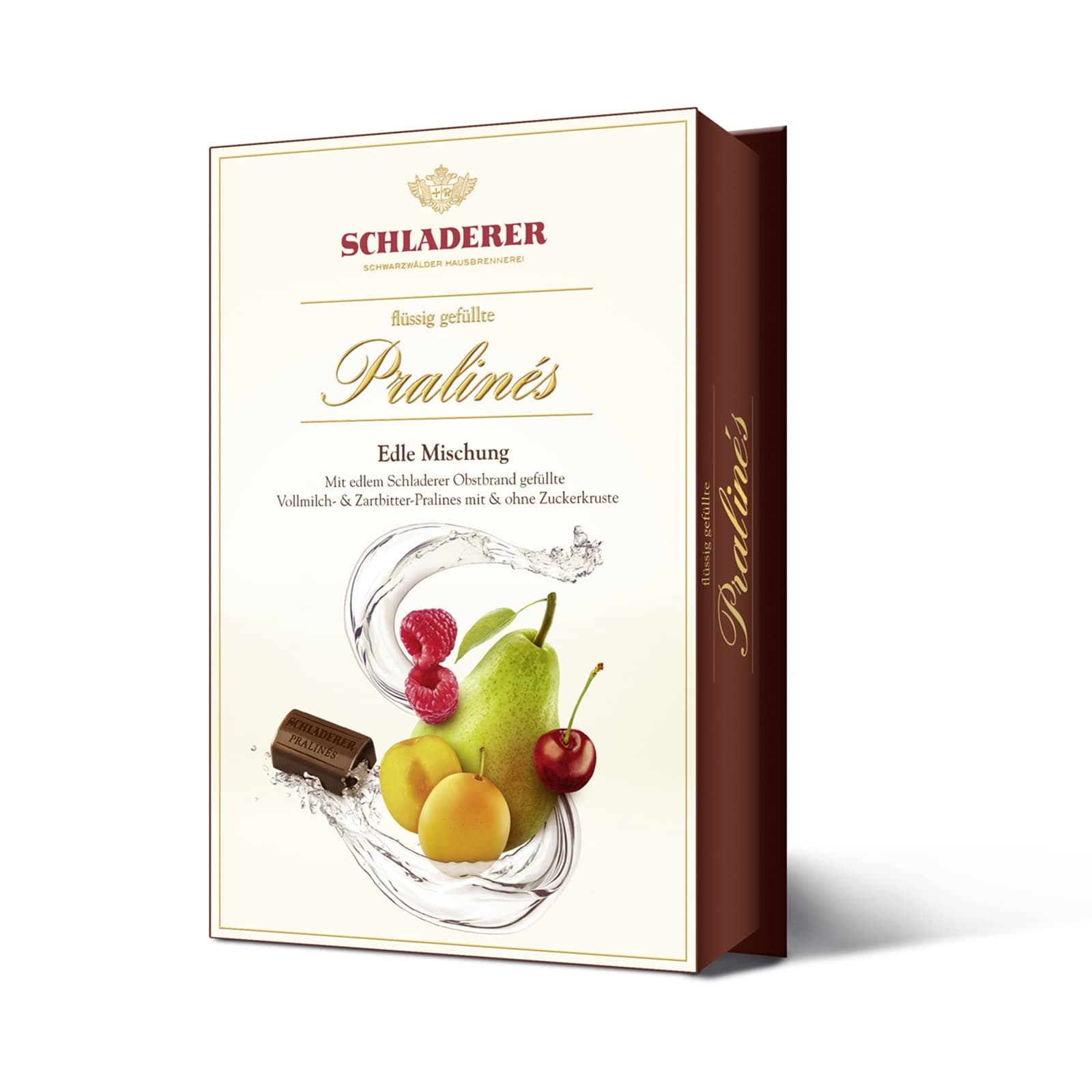 RCP Schladerer Pralinés, Edle Mischung, Vollmilch- und Zartbitter-Schokolade, Mit und ohne Zuckerkruste, Flüssige Füllung, Alkoholhaltig, Tolles Geschenk, 255 g Braun 255 g (1er Pack) Angebot bei HelloDeals