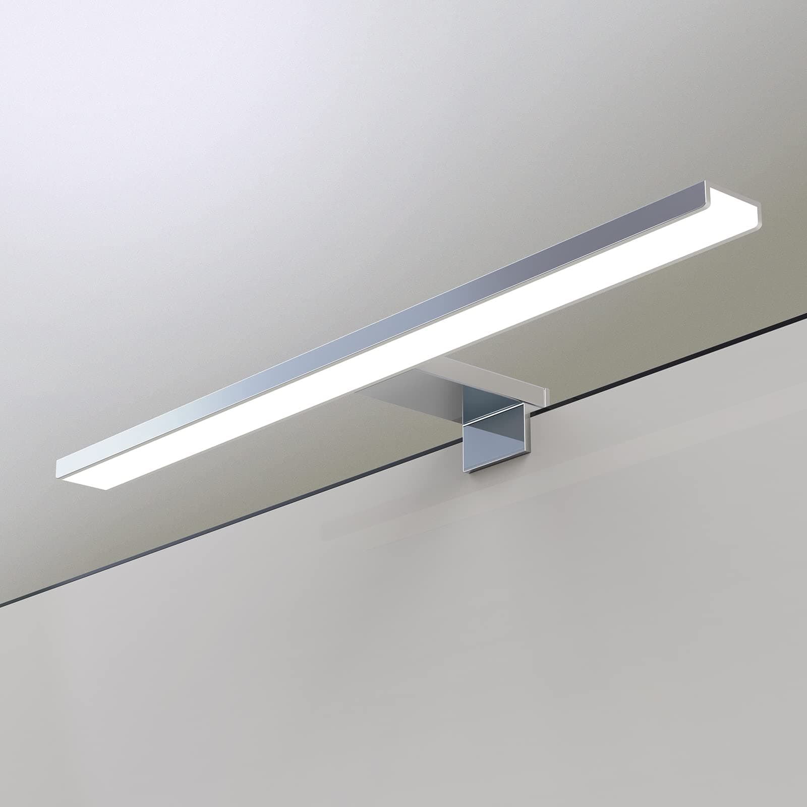 60cm LED Spiegelleuchte, 13W 1000lm Warmweiß 3000K, Chrom-Finish, IP44 Wasserdicht, 230V, 3-in-1 Installation für Badezimmer, Schminktisch, 2 Jahre Garantie 3000k 60CM Angebot bei HelloDeals