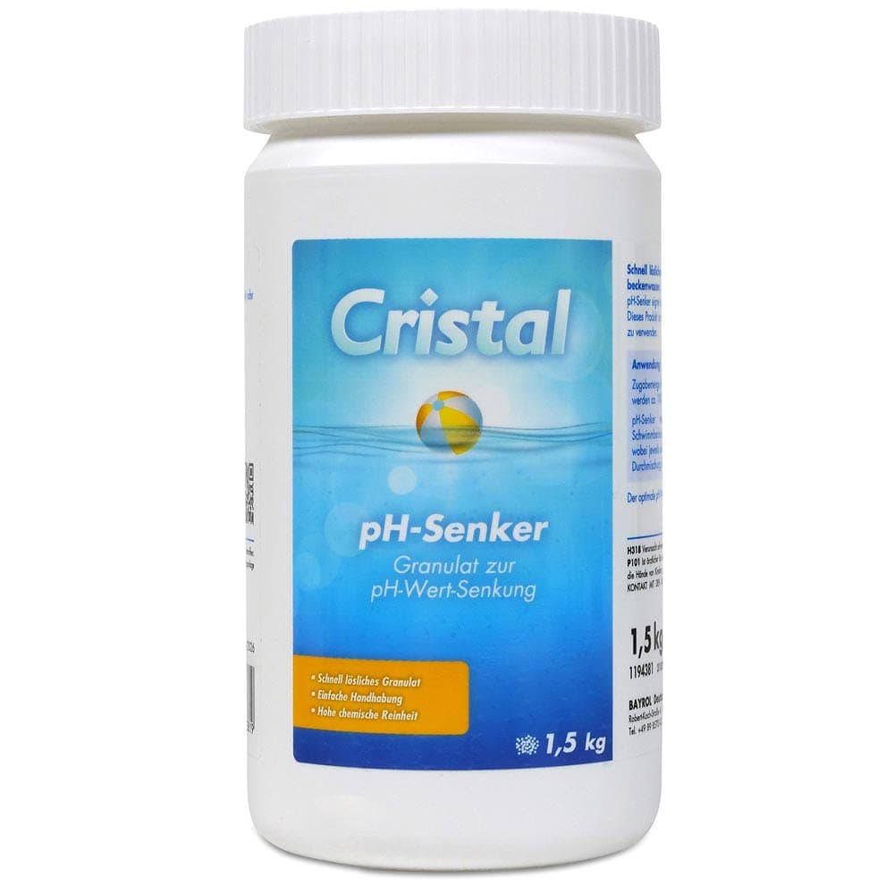Cristal pH-Minus Granulat 1,5 kg - Effektive pH-Senkung für Whirlpools & Spas - Einfache Dosierung - Hochwirksam & Schnelllöslich Angebot bei HelloDeals