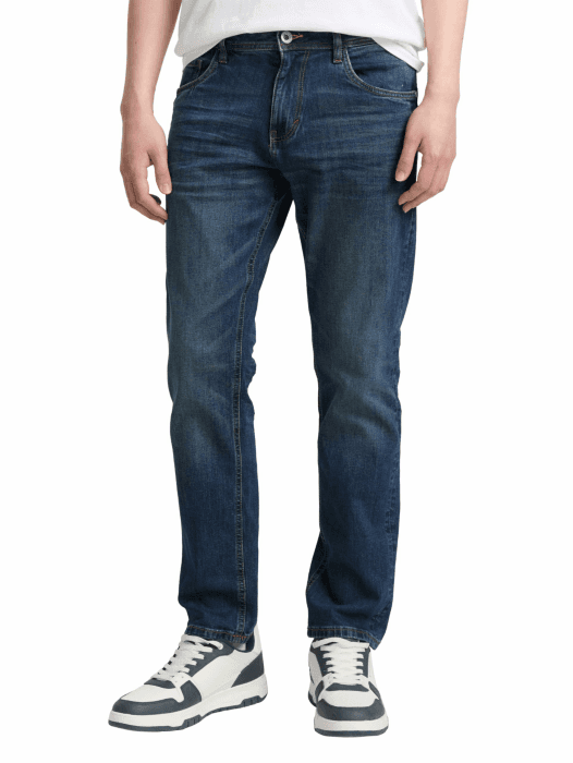 TOM TAILOR Herren TTJOSH Regular Slim Jeans mit Stretch 34W / 32L 10281 - Mid Stone Wash Denim Angebot bei HelloDeals