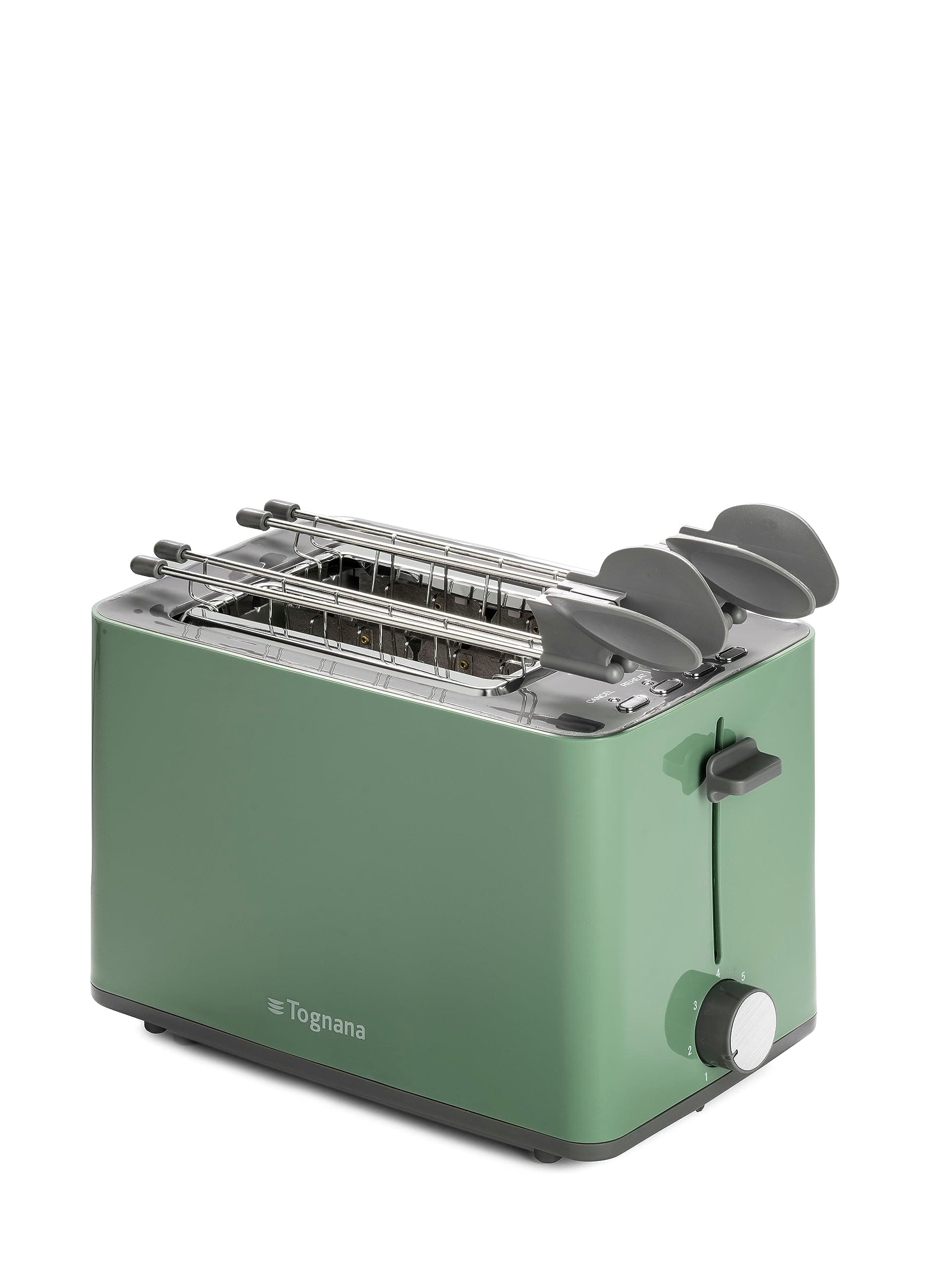Tognana Iridea Wireless Toaster mit Doppelstecker und Krümelsammler, Salbeigrün Angebot bei HelloDeals