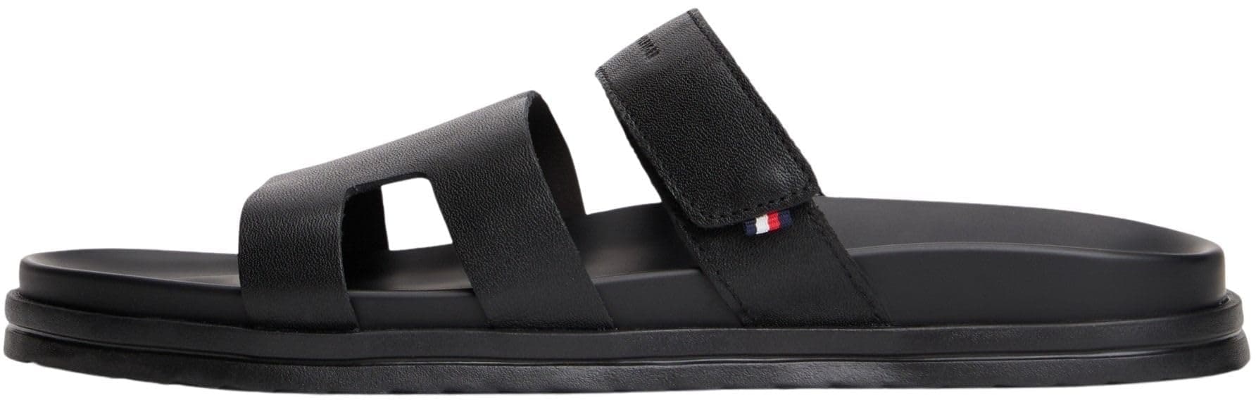 Tommy Hilfiger Herren Adjustable Premium Lth Sandal Fm0fm05773Flache Sandalen 44 EU Schwarz Angebot bei HelloDeals