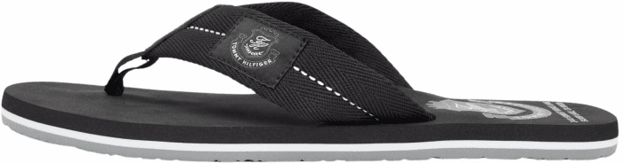 Tommy Hilfiger Herren Patch Hilfiger Beach Sandal Fm0fm05804Zehentrenner 42 EU Schwarz Angebot bei HelloDeals