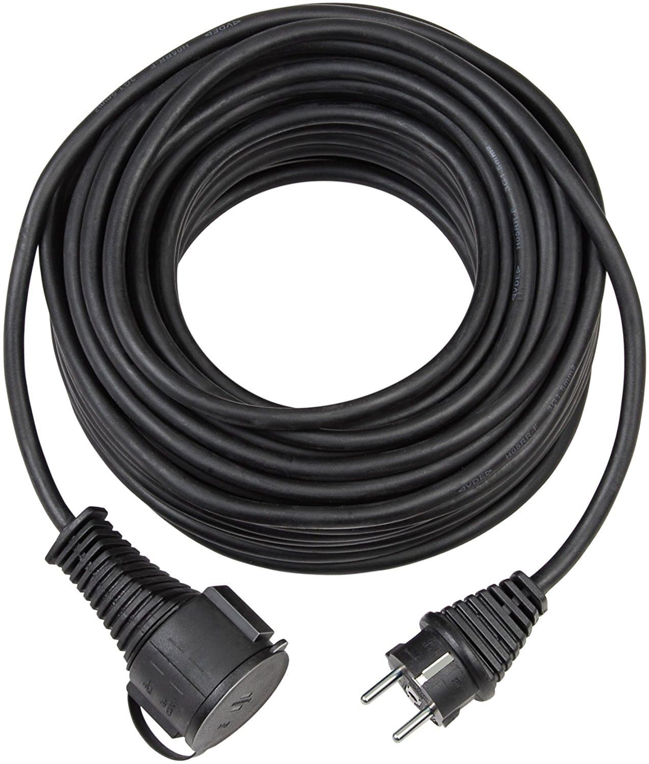 Brennenstuhl Qualitäts-Gummi-Verlängerungskabel (5m Kabel, für den kurzfristigen Einsatz im Außenbereich IP44) schwarz Angebot bei HelloDeals