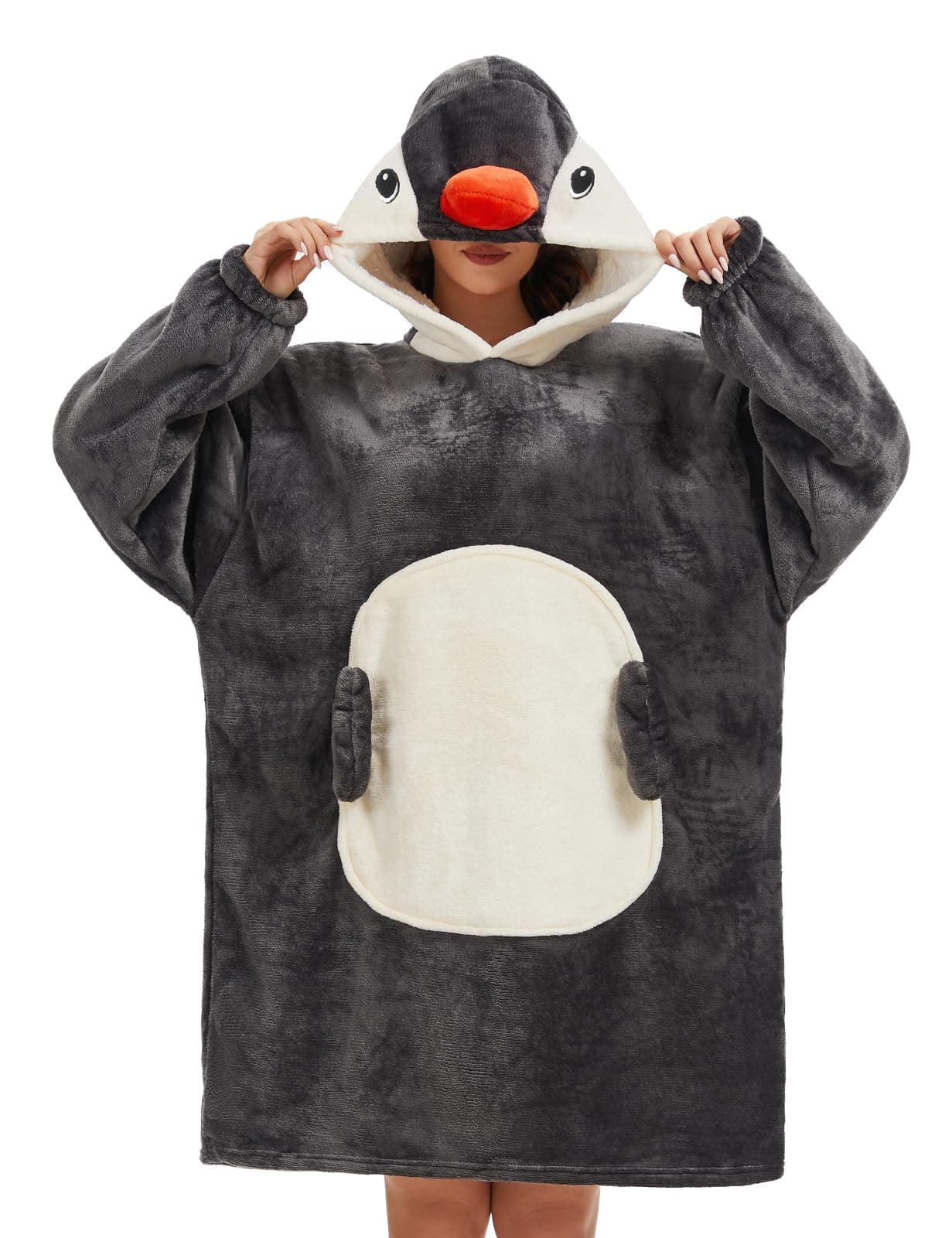 Xinlong Hoodie Decke Damen Übergroßes Panda Kuscheldecke mit Ärmeln Deckenpullover Erwachsene Unisex Geschenk für Mutter Frau Stil-2 M Angebot bei HelloDeals