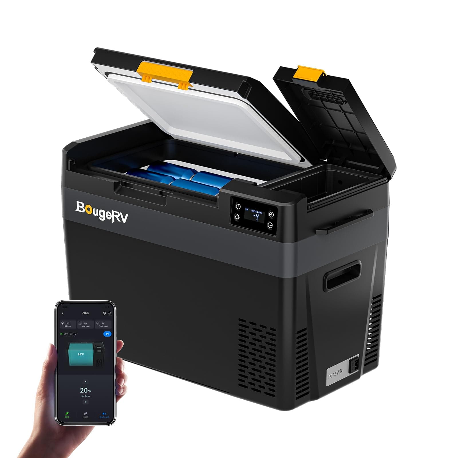 BougeRV CRX3 Kompressor Kühlbox 28L, Auto Kühlbox, Tragbare Kühlbox 12V 230V -20℃ bis 20℃, kühlschrank mit App-Steuerung, Für Camping, Auto, Outdoor, Reise & Freizeit (2026 Neu) Angebot bei HelloDeals