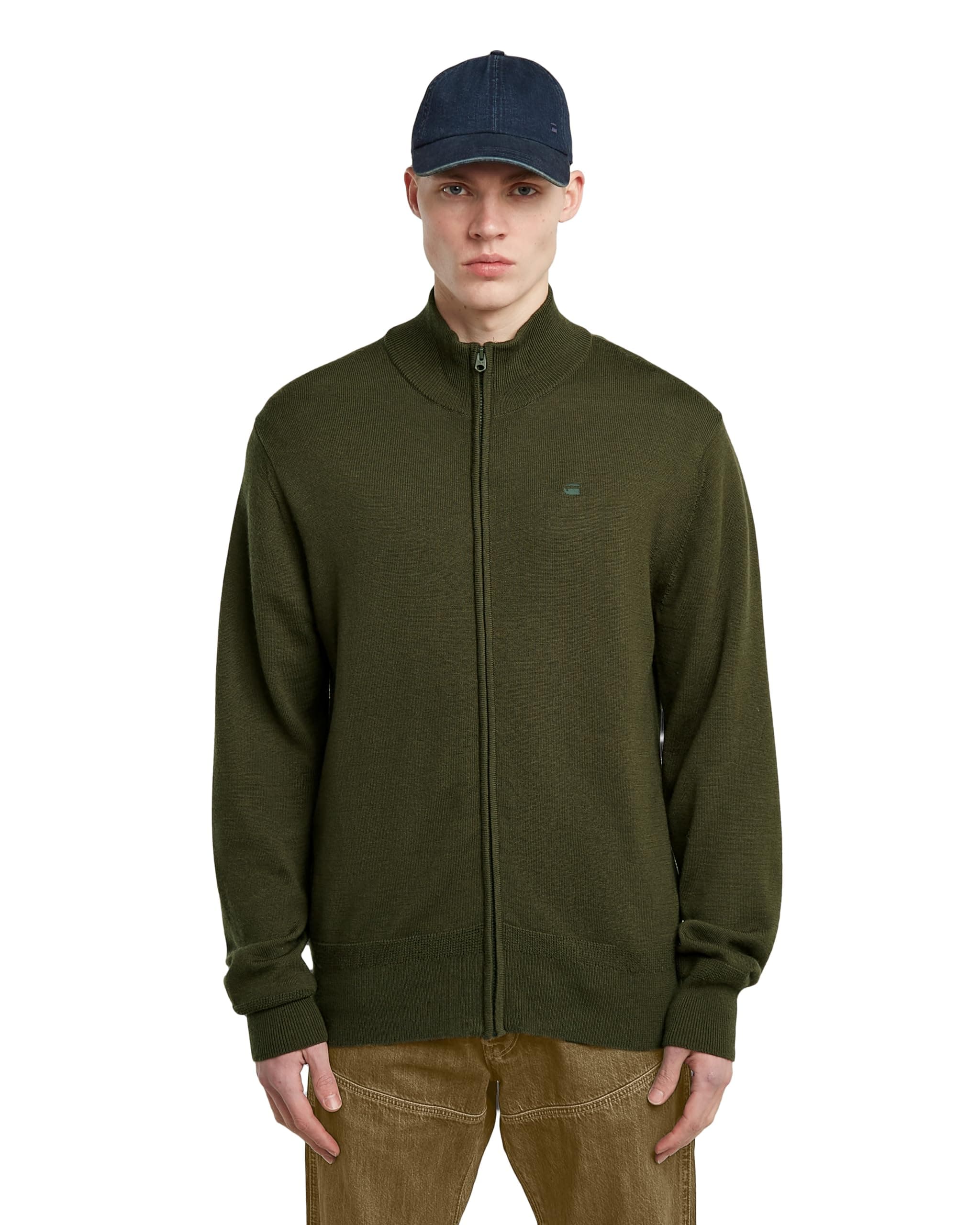 G-Star Herren Premium Core Full Zip Knit Sweater XL Grau (Asfalt D27711-b692-995) Angebot bei HelloDeals