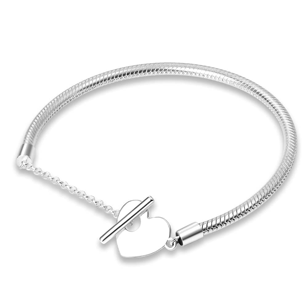 Pandach Armband Damen 925 Sterling Silber, Armbänder Moments Schlangen-Gliederarmband Armkette Valentinstag Muttertag Geburtstags Weihnachten Geschenk für Frauen Freundin Mama CMB061 CMB062 17cm Angebot bei HelloDeals
