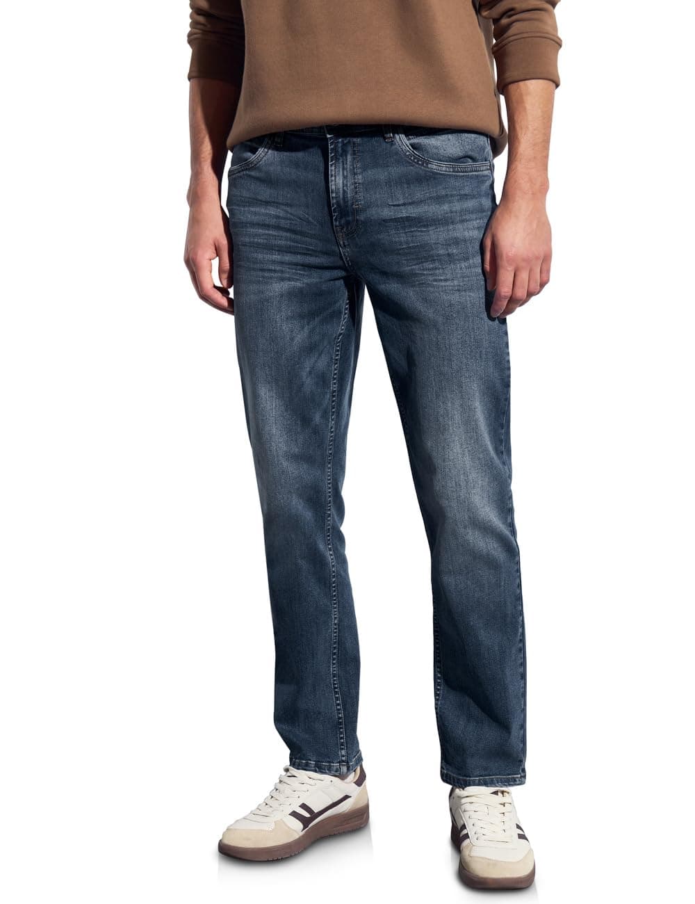 Street One MEN Herren Straight Leg Jeans 38W / 34L Dark Blue Wash Angebot bei HelloDeals