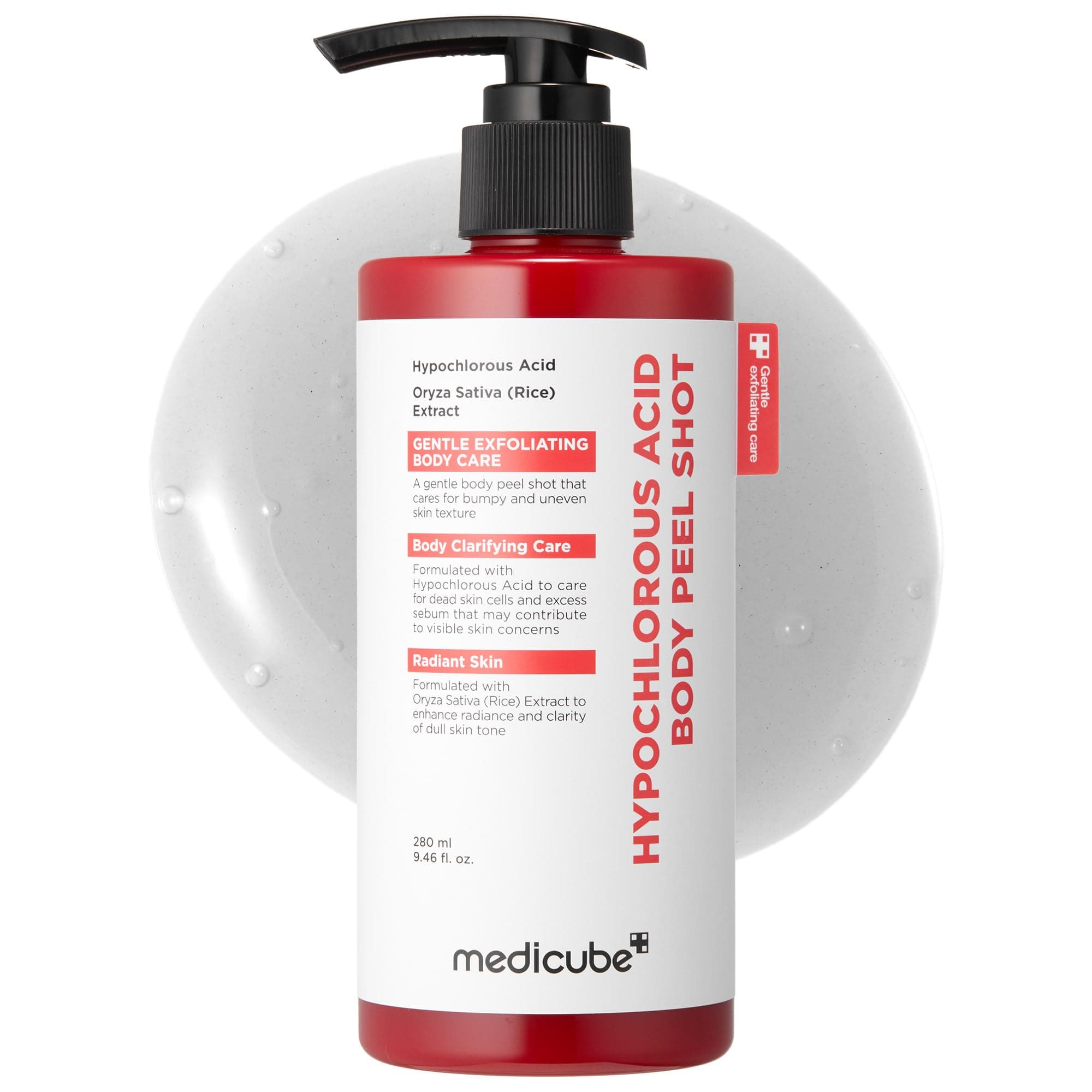 medicube Body Peel Shot with Hypochlorous Acid | Gentle Body Exfoliating Serum for Dead Skin Cells, Rough Patches & Uneven Texture | Rice Extract, Panthenol for Hydrating & Smoothing Care | 9.46 fl.oz Angebot bei HelloDeals