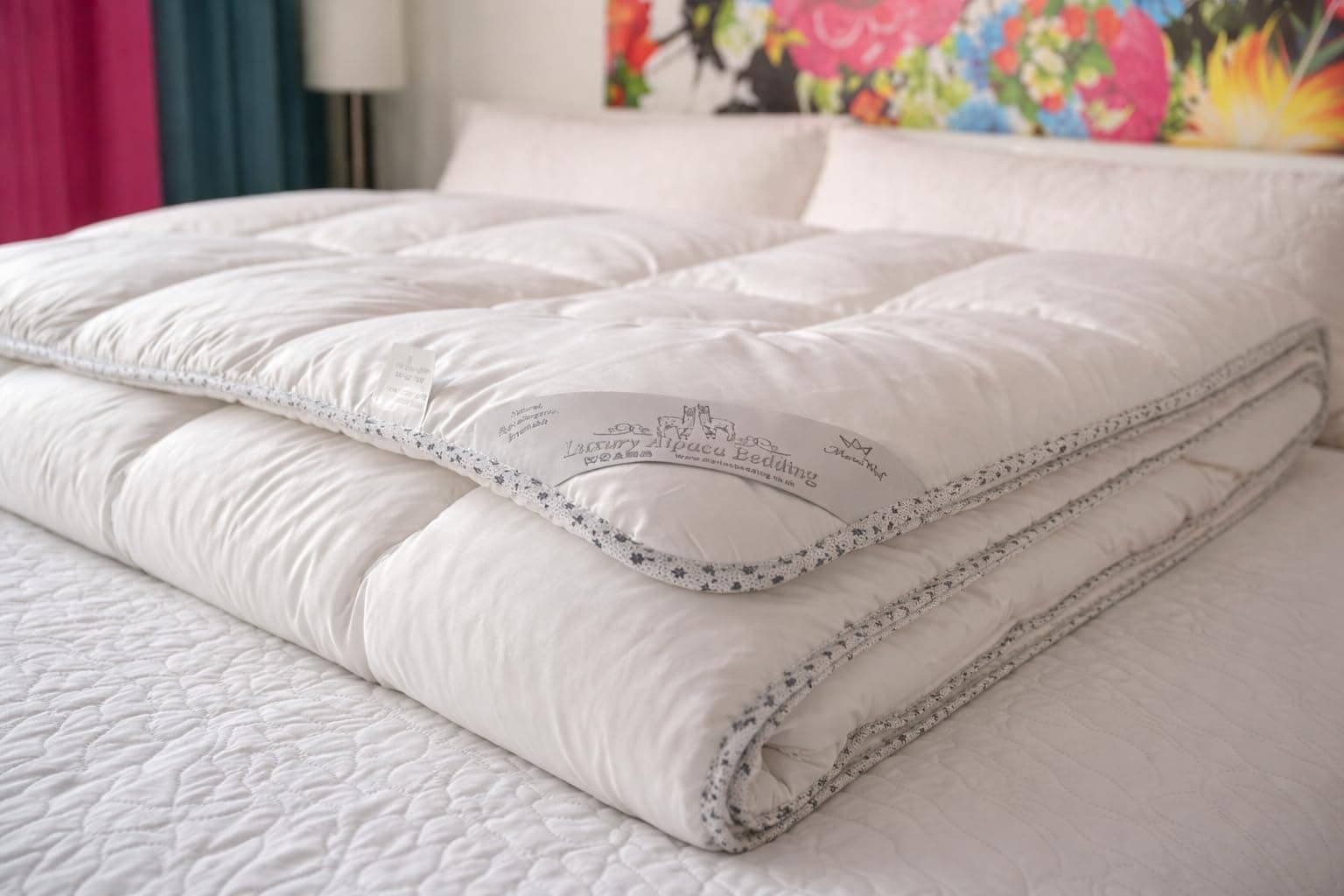 Merino Wool Luxuriöse Alpaka-Bettdecke aus Alpakawolle, Steppdecke – Ganzjahr/Saison (140 x 200 cm, Einzelbett) Angebot bei HelloDeals