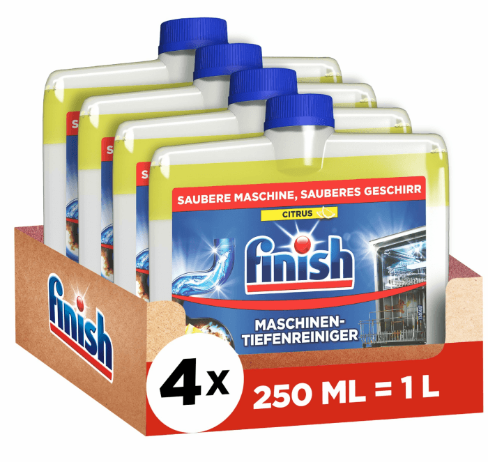Finish Citrus Maschinentiefenreiniger Maschinenpfleger 4 x 250 ml 1 l (1er Pack) Single Angebot bei HelloDeals