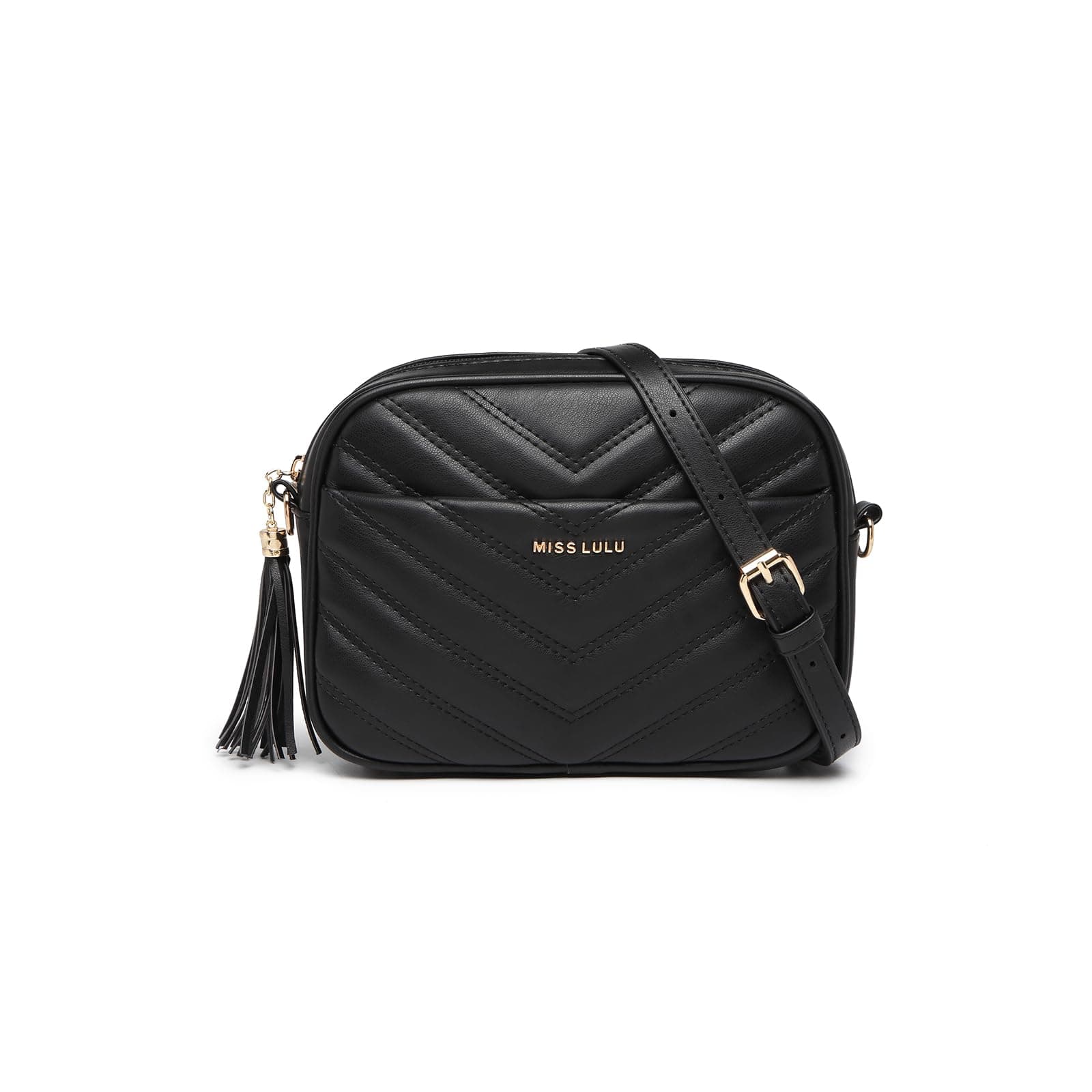 Miss Lulu Umhängetasche Damen Klein, Handytasche zum Umhängen aus PU Leder, Crossbody Bag mit Verstellbarem Gurt, Umhängetaschen Schultertaschen mit 4 Fächern Schwarz Angebot bei HelloDeals
