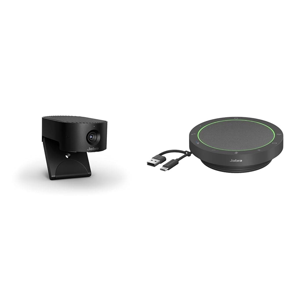 Jabra PanaCast 20 4K- Videokonferenzkamera & Speak2 55 Bluetooth-Freisprechlösung, 4 Mikrofone mit Geräuschunterdrückung Schwarz Persönliche Webcam Persönlicher Hybrid Bundle mit Freisprechlösung Angebot bei HelloDeals