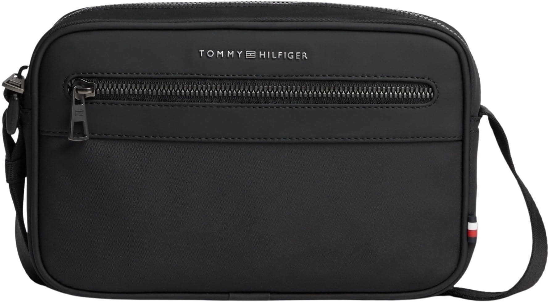 Tommy Hilfiger Herren Crossbody Bag Tasche mit Metall-Logo, Schwarz (Black), Einheitsgröße Angebot bei HelloDeals