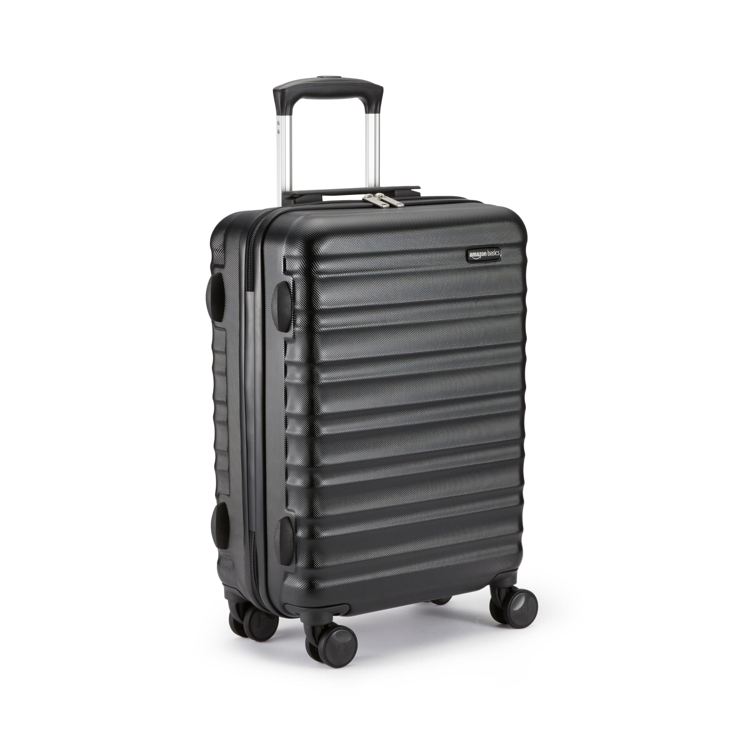 Amazon Basics Hartschalen-Kabinen-Koffer - ABS-Handgepäck Zugelassen für Ryanair - Kratzfest und Leicht - 55 x 40 x 20cm - Schwarz Schwarz XS 1-Stück Angebot bei HelloDeals