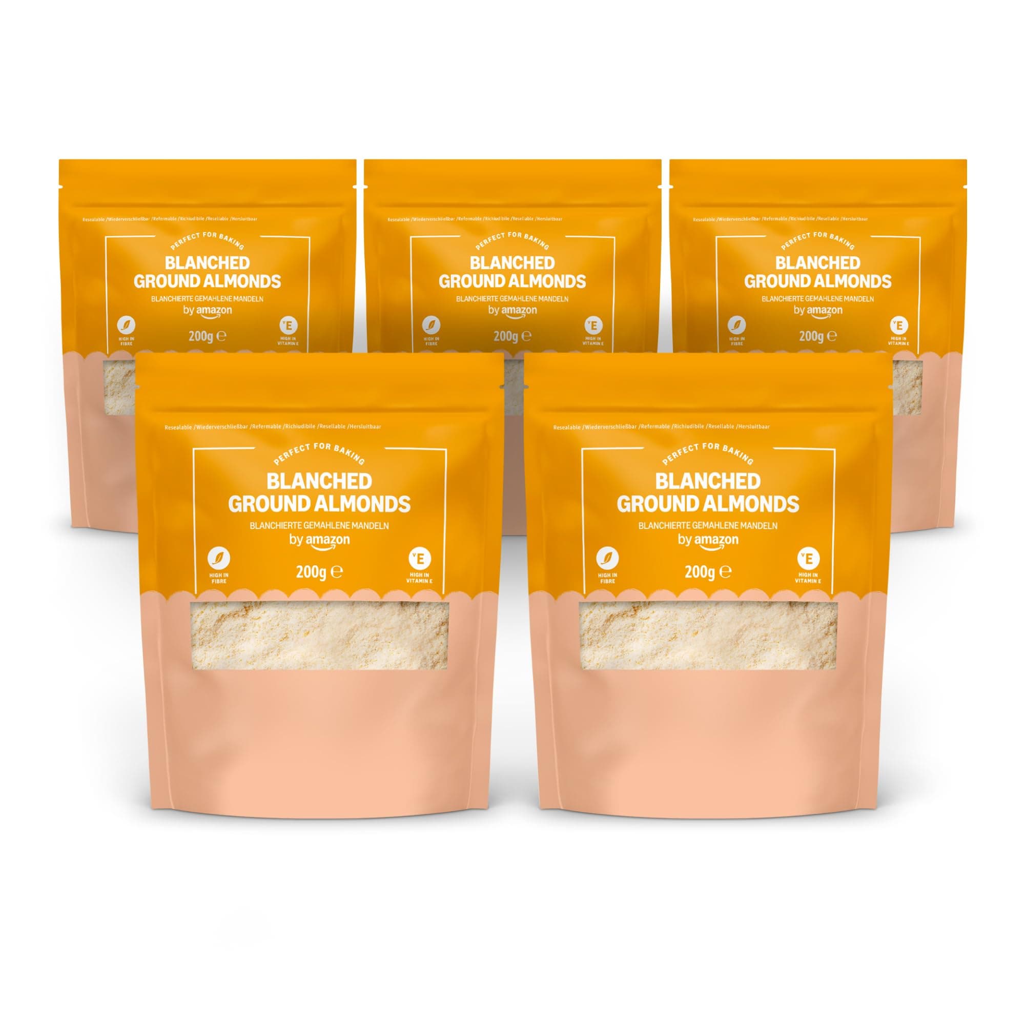 by Amazon Blanchierte Gemahlene Mandeln - 200g, 5 Stück 200g (packung mit 5) Angebot bei HelloDeals
