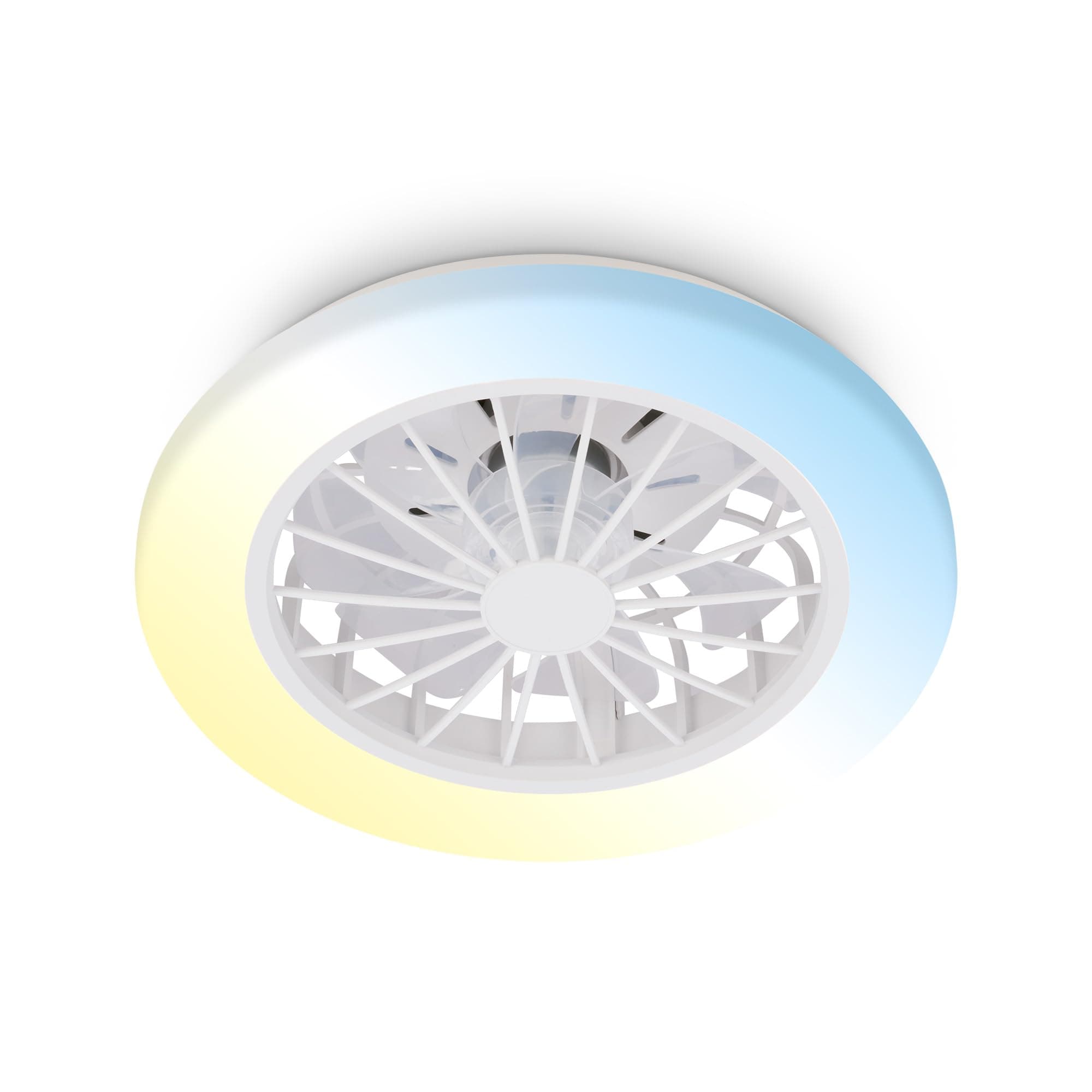 BRILONER - LED Deckenventilator mit Beleuchtung, Fernbedienung, Leiser DC-Motor, 5 Geschwindigkeiten, CCT, Dimmbar, Lampe mit Ventilator, LED Deckenleuchte, Deckenlampe Ventilator, 38 cm, Weiß Angebot bei HelloDeals