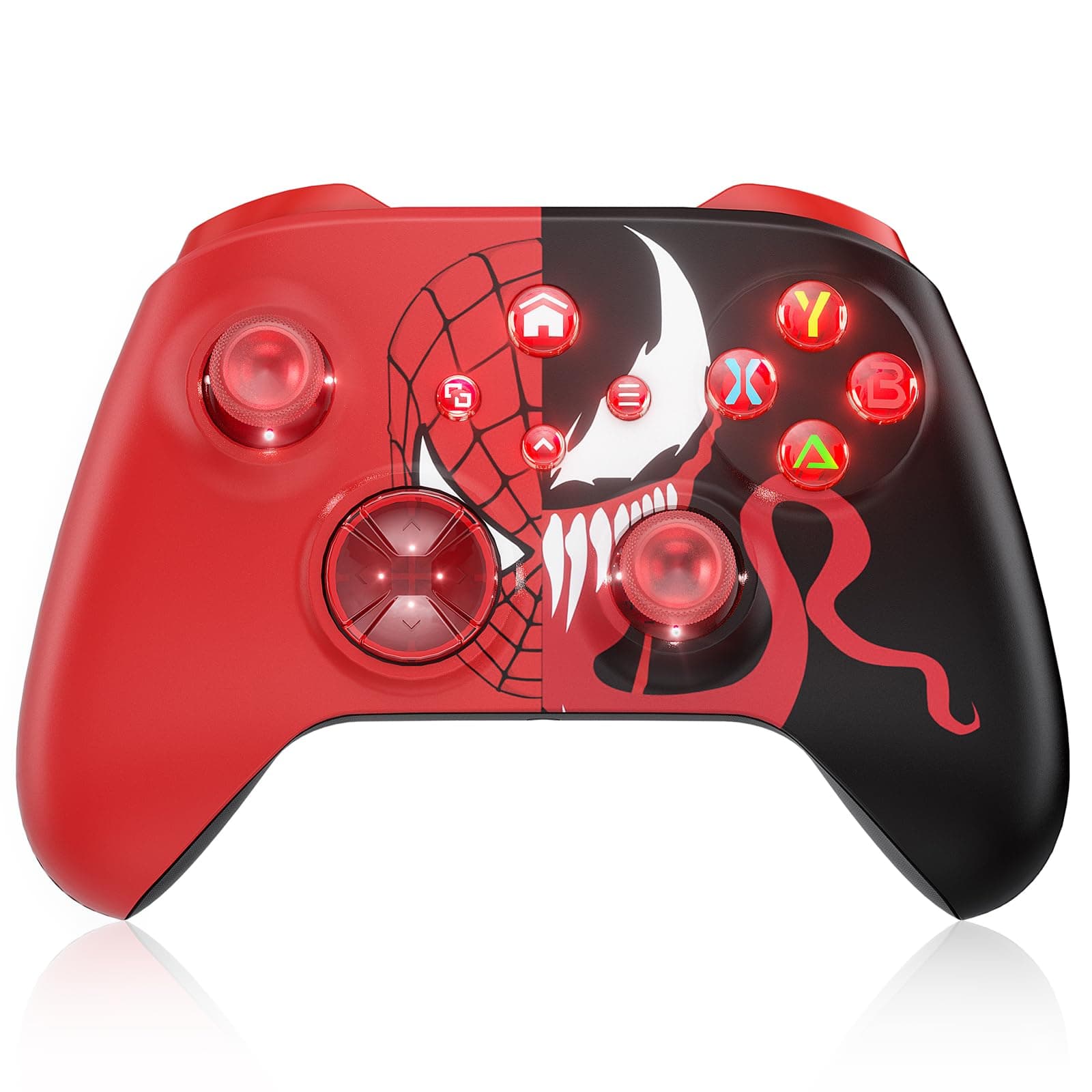 Lapezei Wireless RGB Controller für Xbox Series S/X, mit Xbox One/PC/Android/iOS, Bluetooth Gamepad mit Rücktasten, Vierfach Vibration, Turbo, Makro, 6-Axis Sensor, 3.5mm Audio Jack Dunkelrot Angebot bei HelloDeals