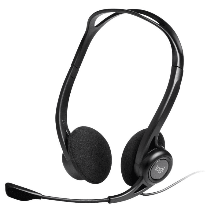 Logitech 981-000100 Kopfhörer mit Mikrofon, Stereo Headset, Verstellbares Mikrofon mit Rauschunterdrückung, Integrierter Lautstärkeregler, PC/Mac/Laptop, Schwarz, Einstiegsmodell, 2.4 m Kabel Schwarz Einstiegsmodell Angebot bei HelloDeals