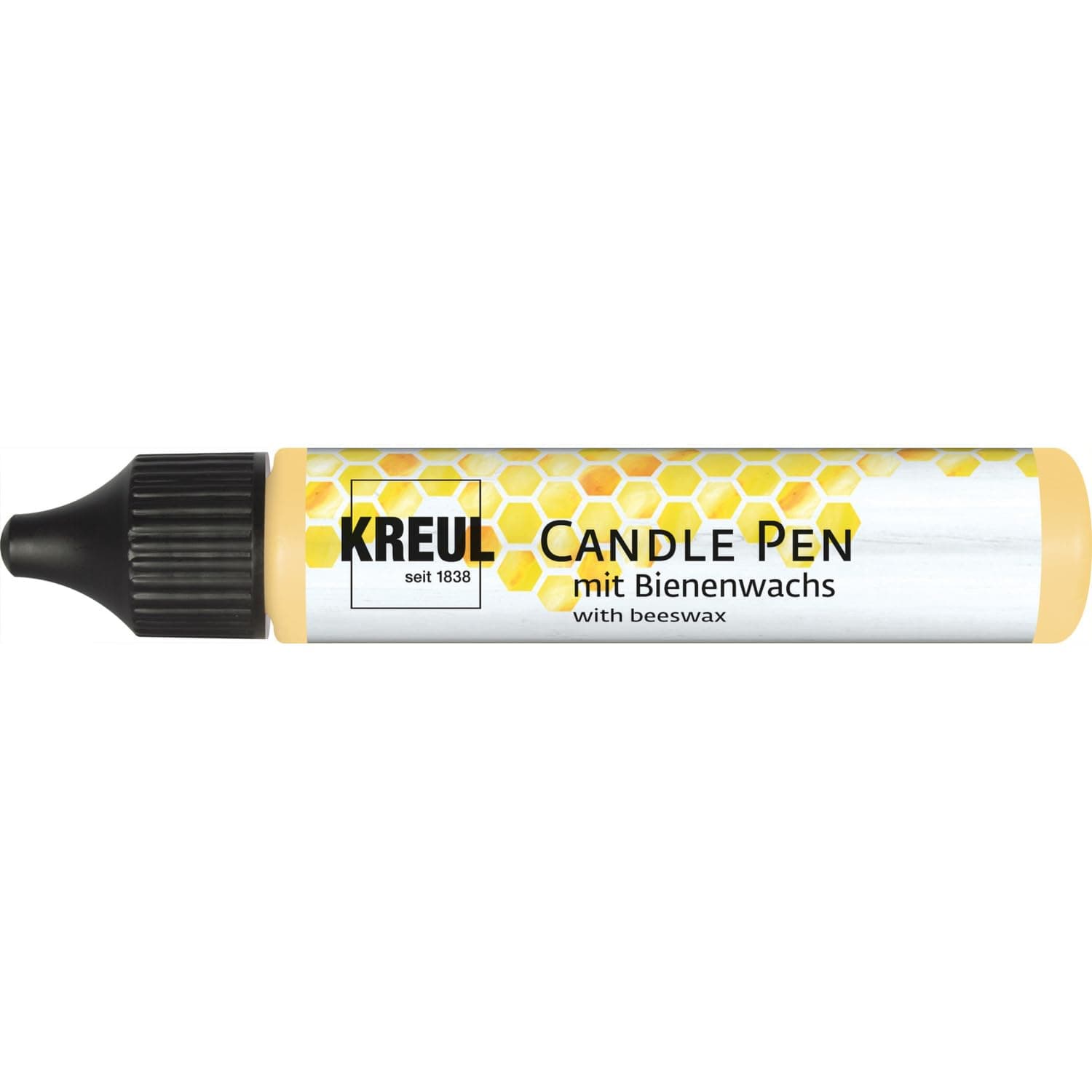 KREUL 49714 - Candle Pen, gold, 29 ml, Kerzenstift mit feiner Malspitze, Farbe mit Bienenwachs zum Verzieren & Bemalen von Kerzen gold 29 ml Angebot bei HelloDeals