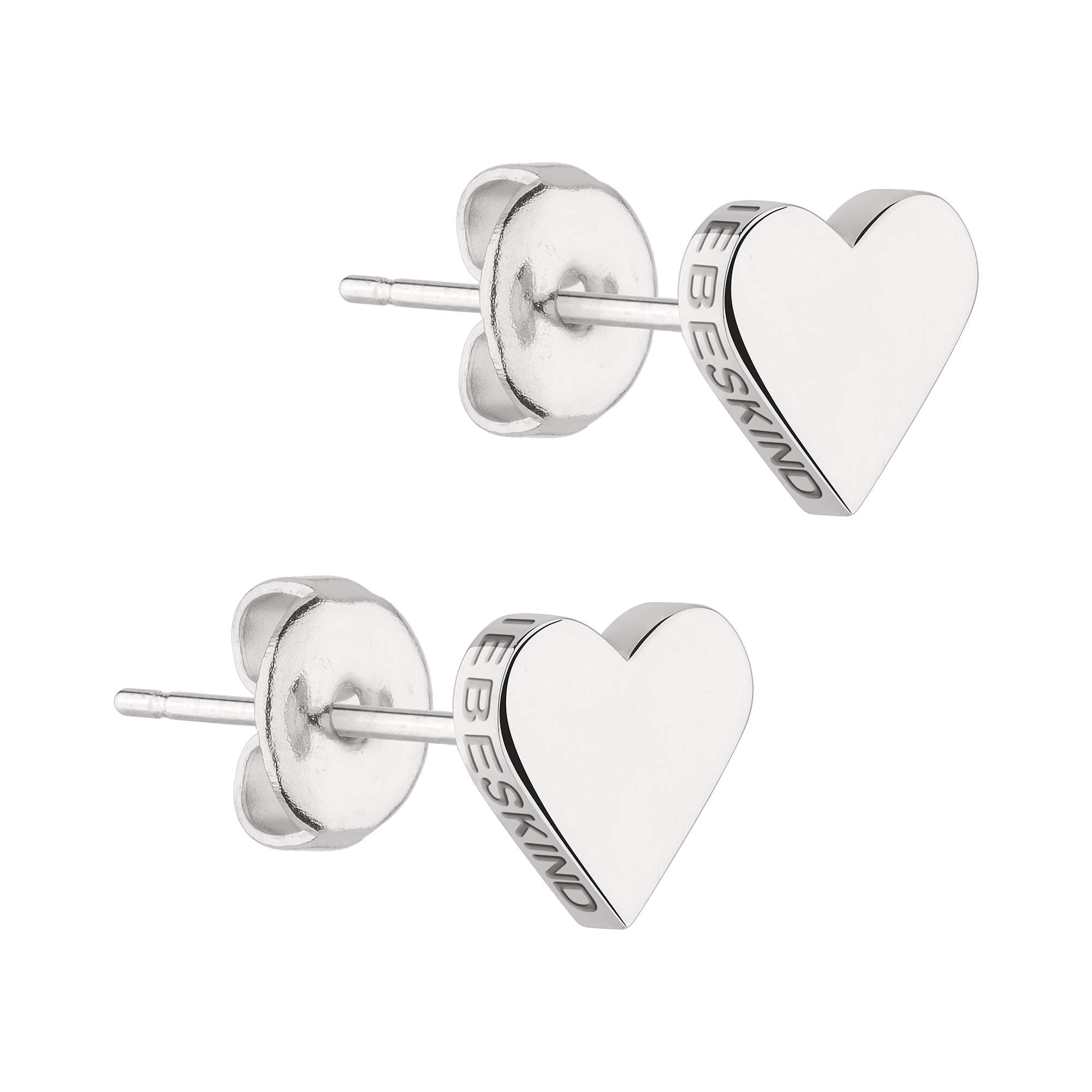 LIEBESKIND BERLIN Herz-Schmuck für Damen – Edelstahl Kette, Armband und Ohrringe mit liebevollem Herzanhänger – In verschiedenen Farben und Ausführungen – Romantische Geschenkidee Ohrstecker Silber Angebot bei HelloDeals