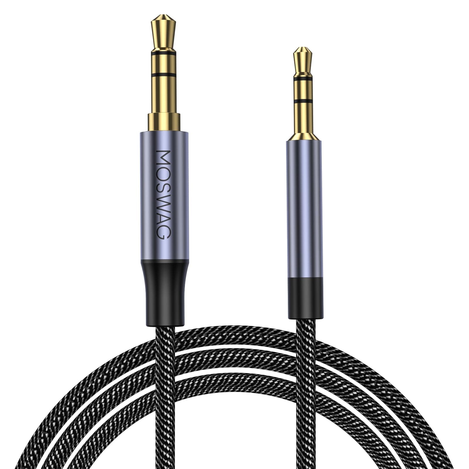 MOSWAG 2,5-mm-Stecker auf 3,5-mm-Stecker-Stereo-Aux-Kabel, Ersatz-Stecker-Stereo-Klinkenstecker-Kabel Kopfhörer-Audiokabel Kompatibel mit QC 35 / QC35 II / QC25 / OE2, JBL E45BT E55BT E65BTNC Schwarz 2 Meter Angebot bei HelloDeals