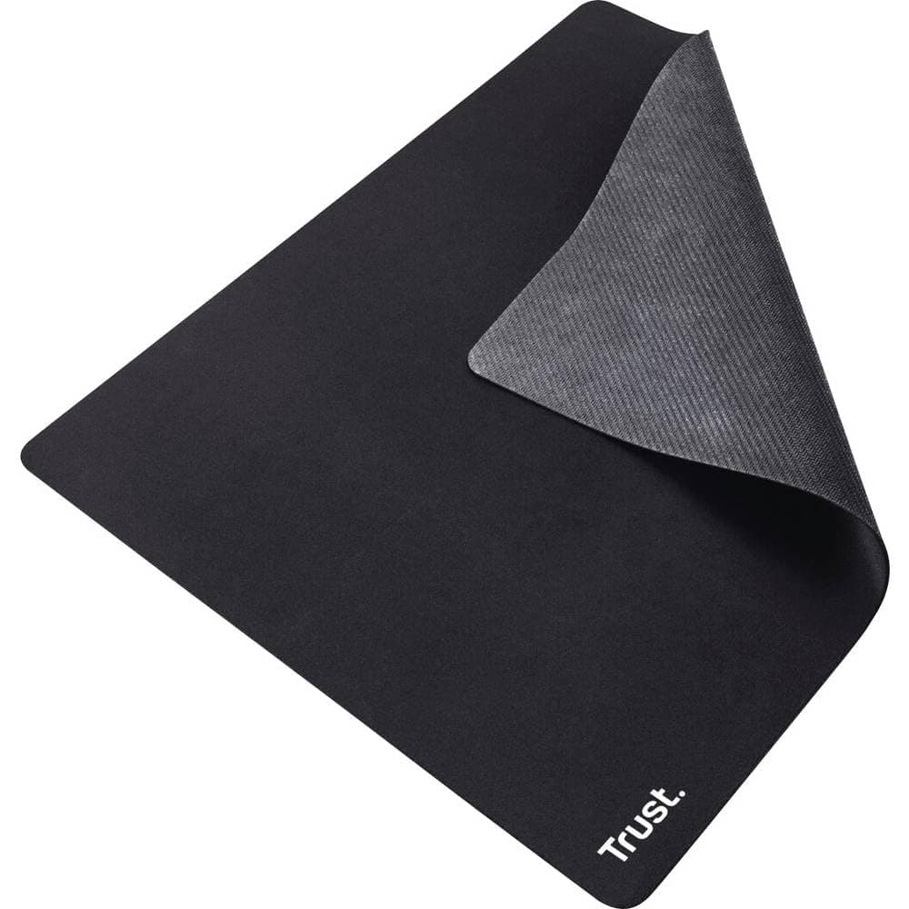 Trust Mauspad M 25 cm x 21 cm, Optimierte Oberflächenstruktur, Schwarz | Rutschfeste Gummiunterseite, Mousepad für alle Mäuse, Empfindlichkeiten und Sensoren Angebot bei HelloDeals