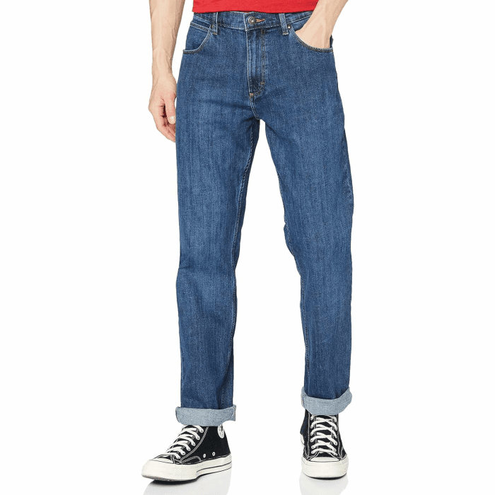 Wrangler Herren Jeans Straight - Mid Waist - Regular Fit - Blau Schwarz W30-W44 42W / 32L Darkstone Angebot bei HelloDeals