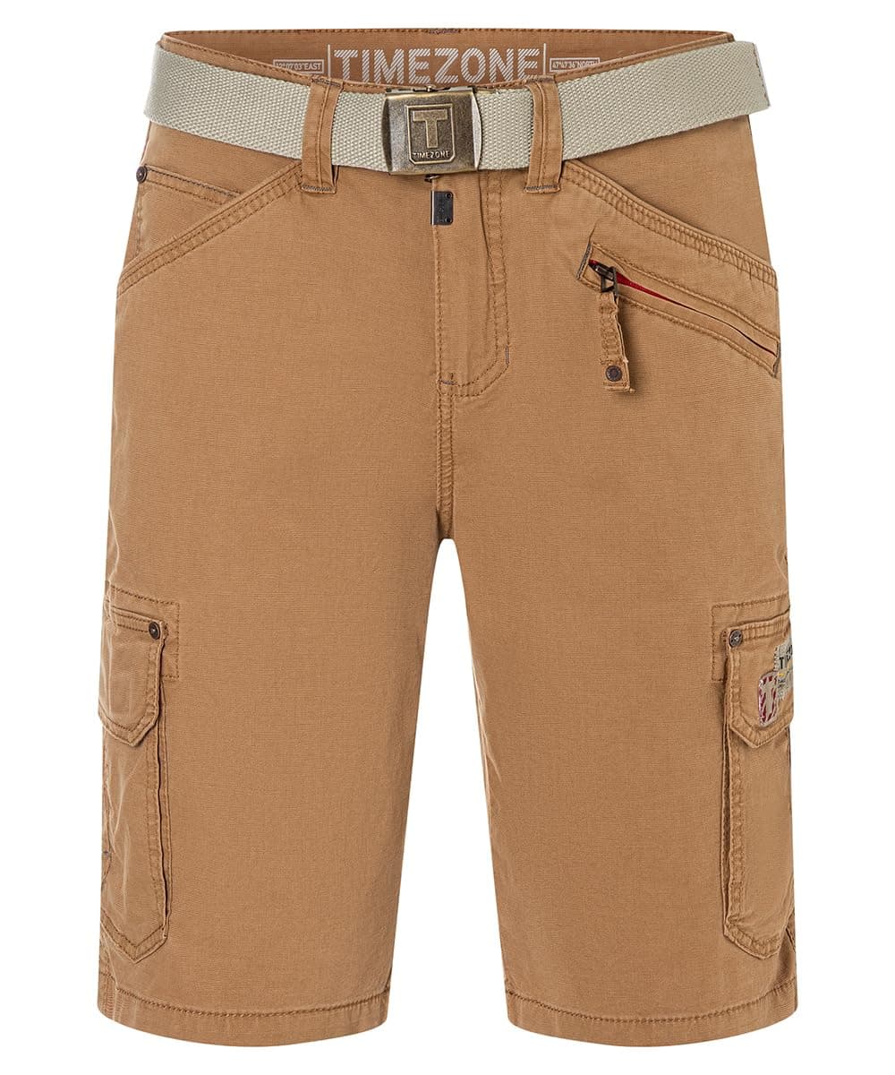 Timezone Herren Cargo Bermuda Shorts Regular RYKERTZ Short Mid Waist Regular Fit | Baumwolle | Einfache Pflege durch Maschinenwaschbarkeit | Unifarbenes Design für vielseitige Kombinationsmöglichkeiten 33W Tobacco Brown Angebot bei HelloDeals