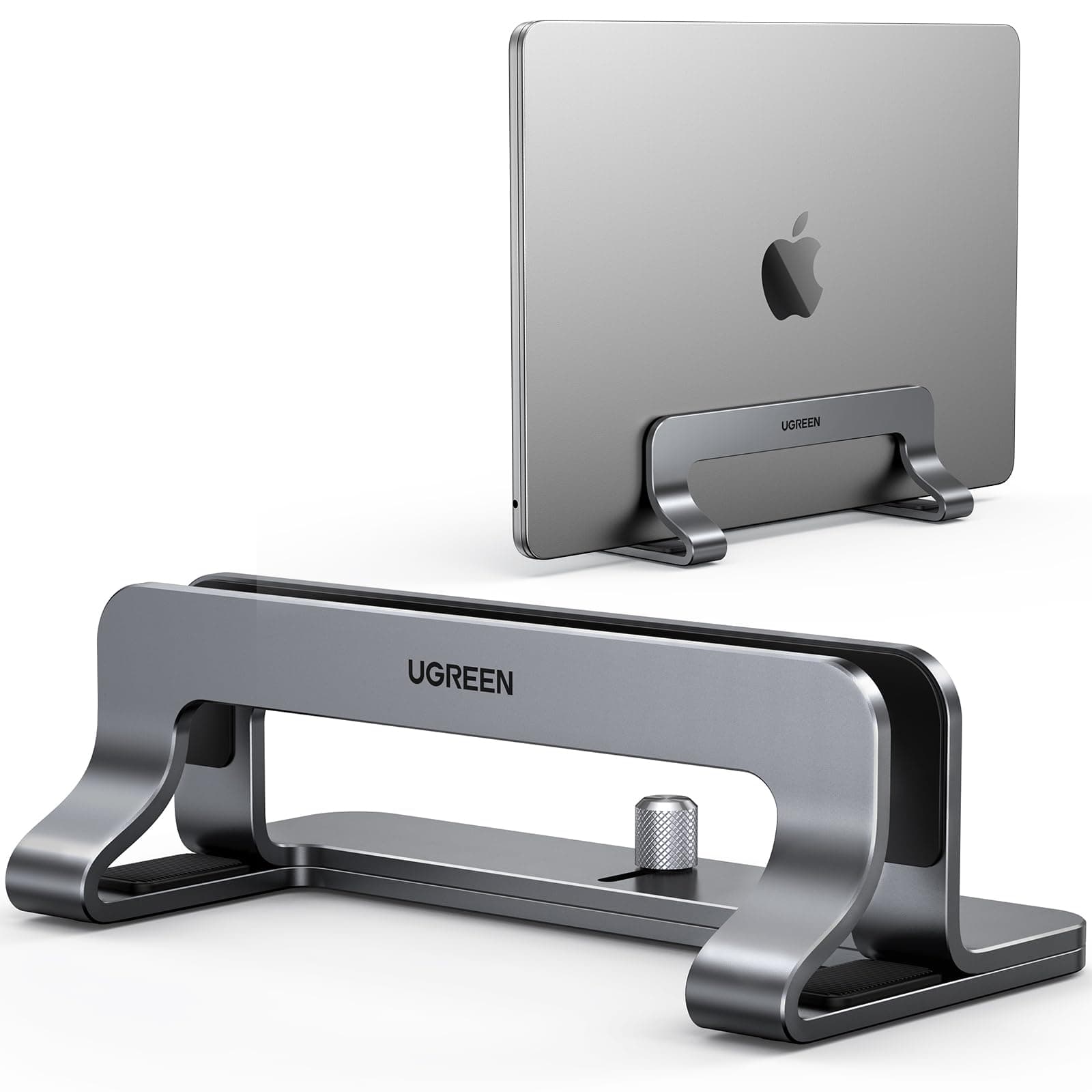 UGREEN Laptop Ständer Vertikaler Aluminium Vertikal Stand Laptopständer Platzsparender Laptop Halter mit thermischer Basis für Laptops,MacBook Air,Pro,Samsung, iPad,Tablets 1 slot Grau Angebot bei HelloDeals
