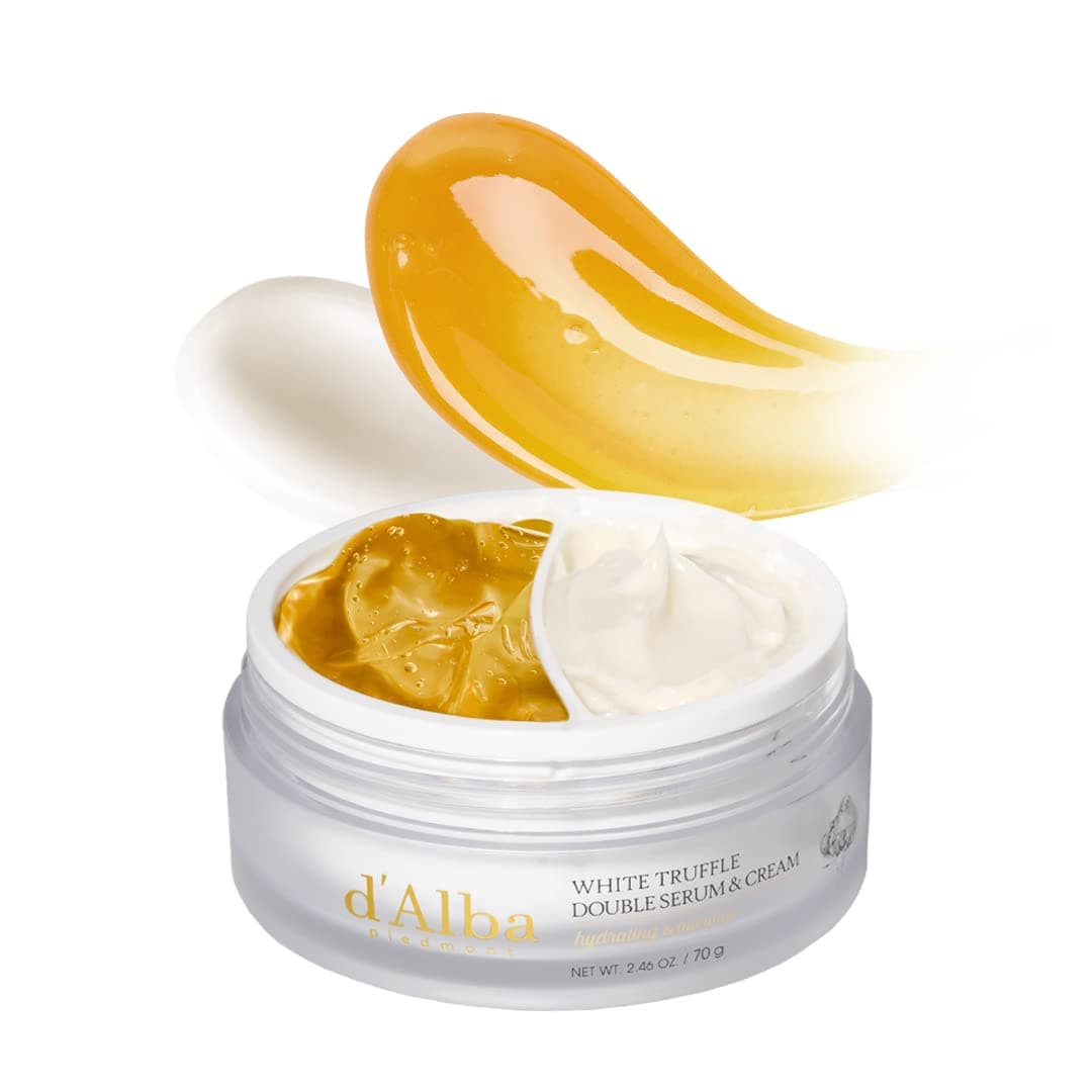 d'alba Italian weißer Trüffel Double Serum & Cream, anpassbare 2-in-1-Intensivpflege, Creme für Hautstraffheit und Glanz, milde und vegane Doppelcreme Koreanische Hautpflege (70g (1er Pack)) 70 g (1er Pack) Angebot bei HelloDeals
