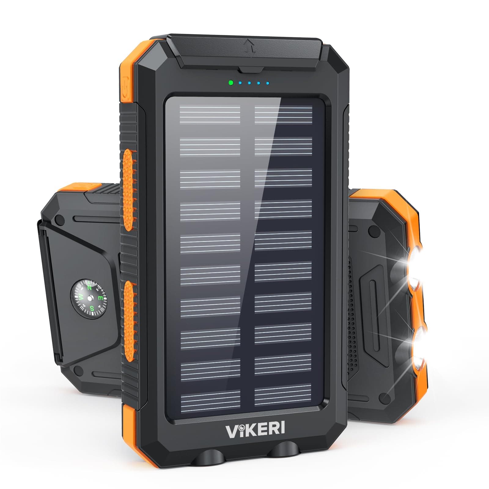 Vikeri Solar Powerbank 26800mAh, Powerbank Solar Wasserdichtes USB C Externer Akku mit 4 Outputs, Power Bank für Smartphones, Tablets und mehr (Gelb) Angebot bei HelloDeals