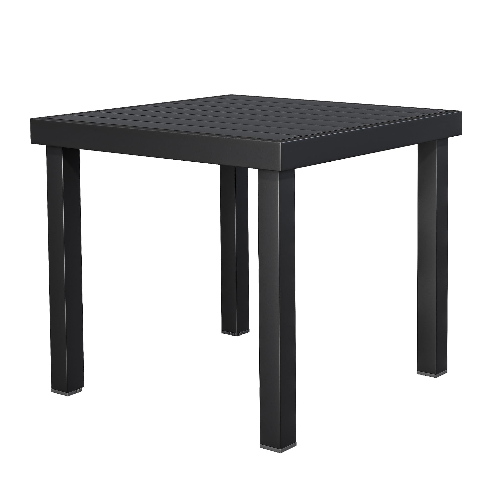 YITAHOME Gartentisch, 78x78cm Terrassentisch mit WPC-Holztischplatte und Aluminiumrahmen, wetterfest, quadratischer Outdoor-Terrassentisch mit E-Beschichtung, Outdoor-Esstisch für Garten, Schwarz Metallschwarz 78x78cm Angebot bei HelloDeals