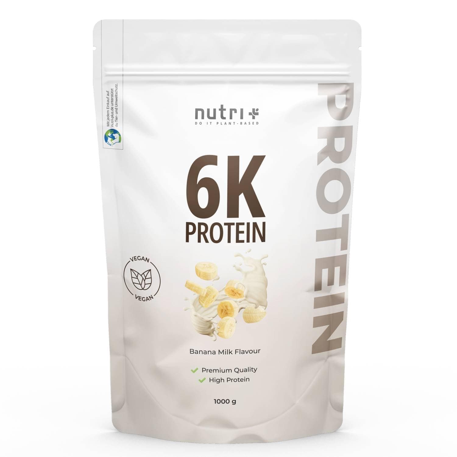 Nutri + Proteinpulver Banana Milk 1 kg - 78% Eiweiß Pulver - pflanzliches Protein Powder Milch-Banane Flavor - 6-Komponenten Eiweißpulver 1000 g aspartamfrei Banana Milk 33 Portionen (1er Pack) Angebot bei HelloDeals