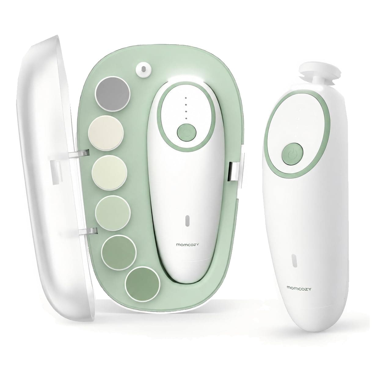 Momcozy Baby Nagelfeile Elektrisch, Sanfter Baby Nageltrimmer Elektrisch Wiederaufladbar, Baby Nagelknipser Elektrisch, 7 Schleifkopf Ersatzpads | sanftes licht mehrere drehzahlstufen geräuscharm wiederaufladbarer 7 Schleifköpfe auch für Mütter geeignet G Angebot bei HelloDeals