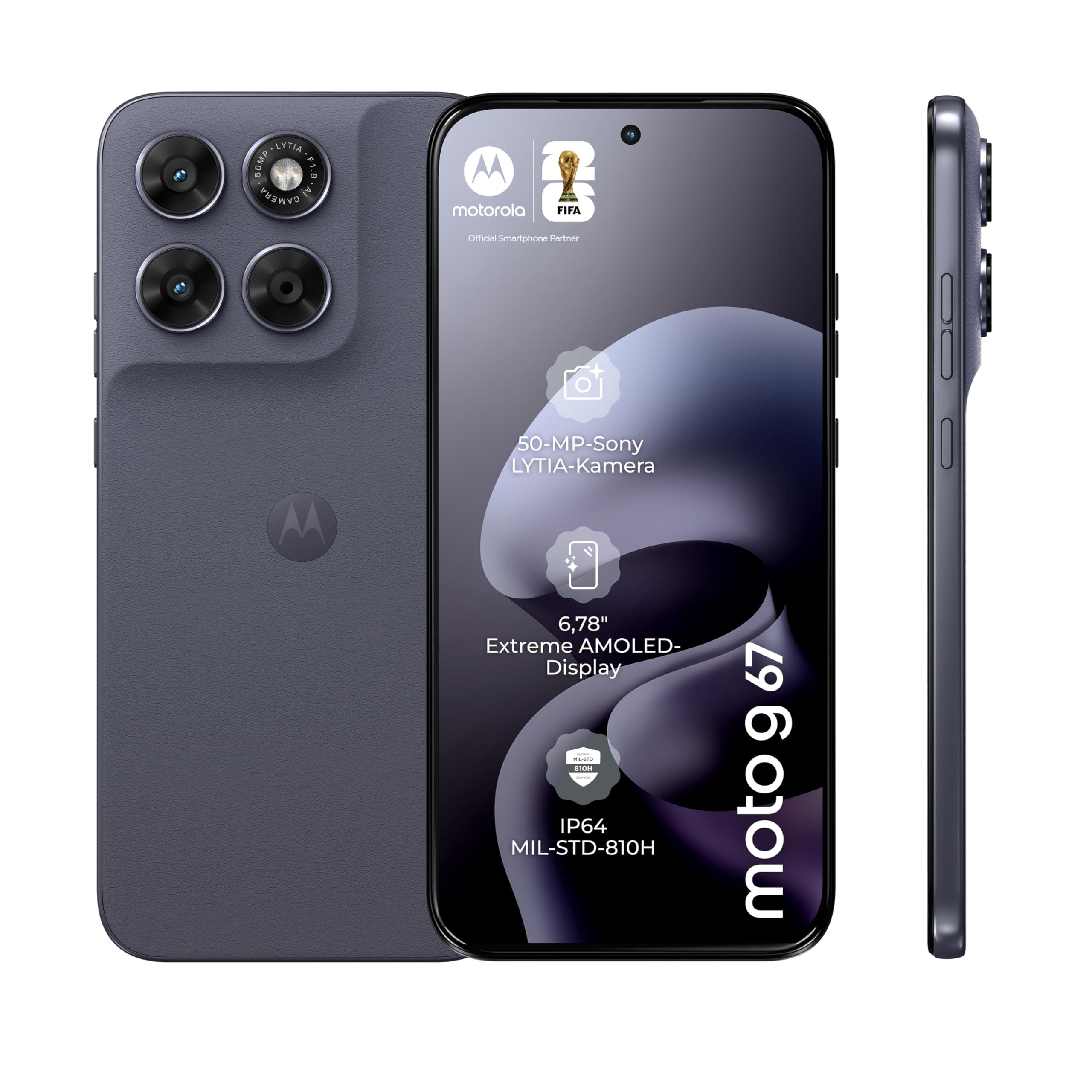 Motorola Moto g67 5G Smartphone 50-MP-Kamera 4-256 GB Arctic Seal moto g67 4GB/256GB Pantone Arctic Seal Angebot bei HelloDeals