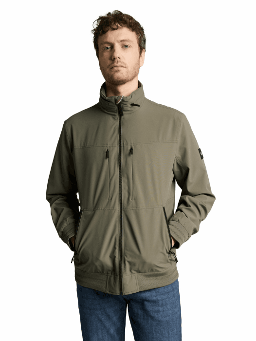 TOM TAILOR Herren Casual Blouson mit Stehkragen L 34880 - Faded Leaf Green Angebot bei HelloDeals