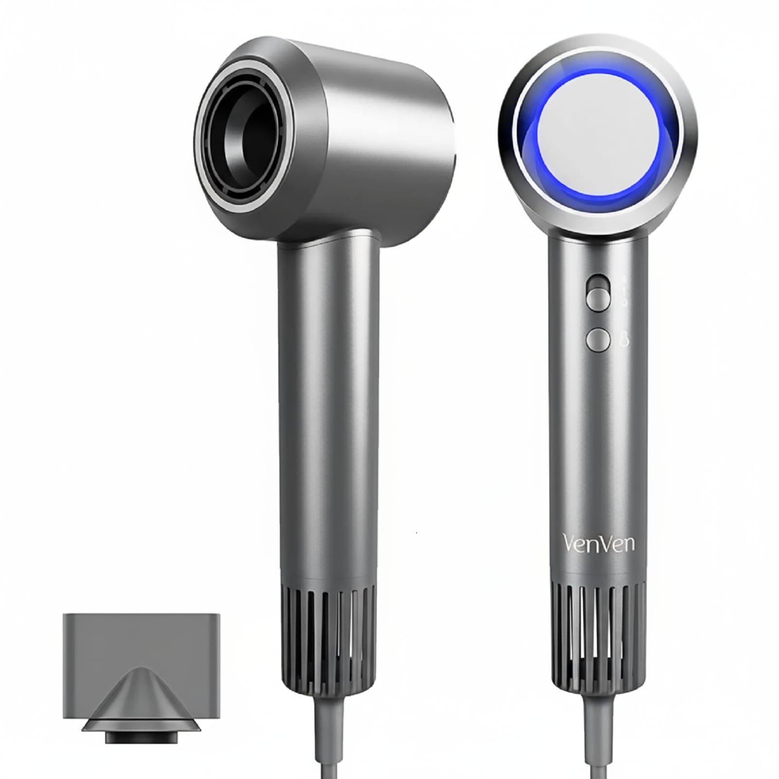 2026 Ionen Föhn & Professioneller Haartrockner, 2 Min. Schnelltrocknen | 110.000 RPM Bürstenloser Motor, 300 Mio. Ionen, Intelligente Temperaturkontrolle, Magnetdüse, Superleicht, 1600W(Edelgrau) Angebot bei HelloDeals